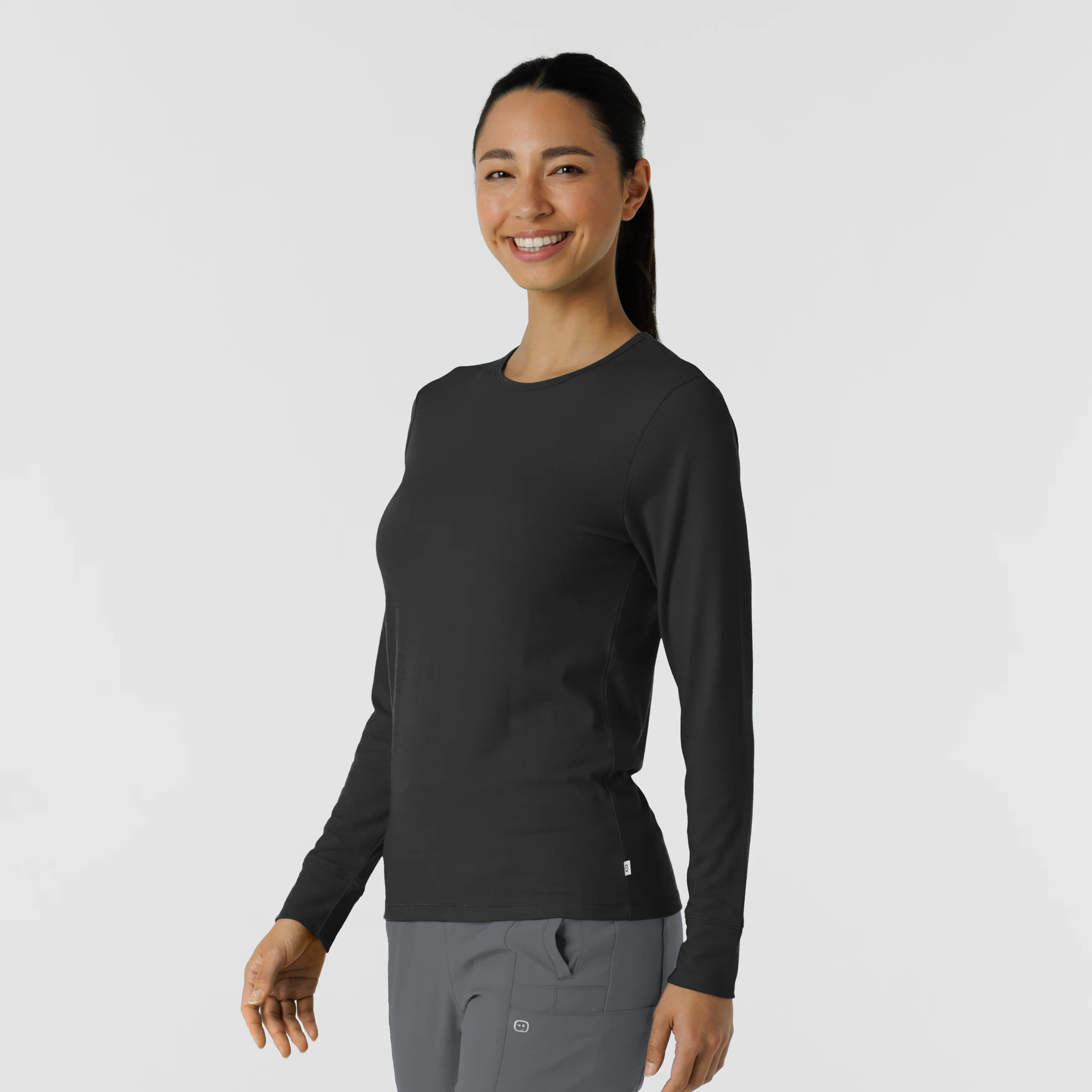 Women's Essential Layer Long Sleeve - Black - Image 4