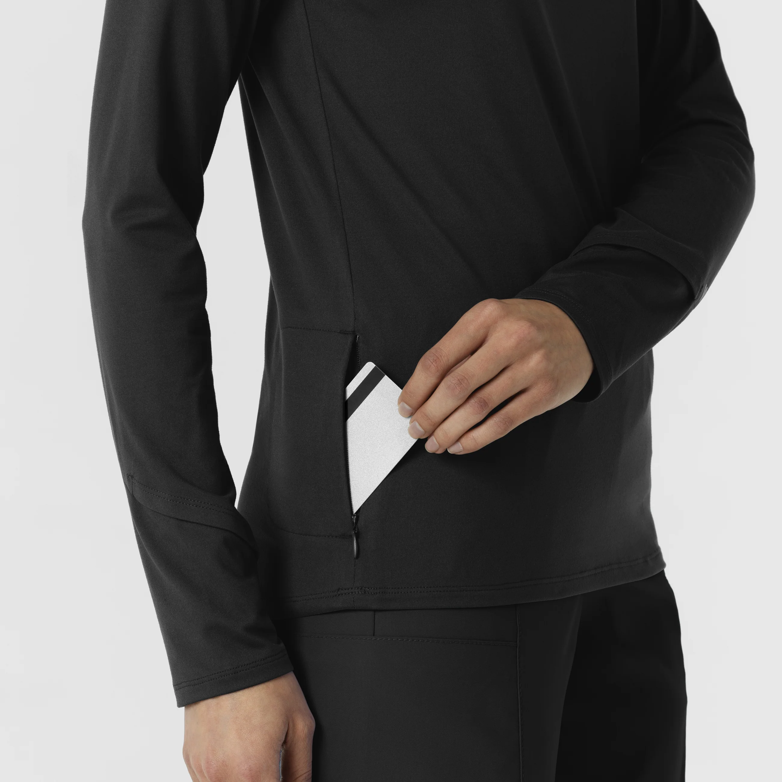 Women's Watch Window Quarter Zip Top - Black - Image 9