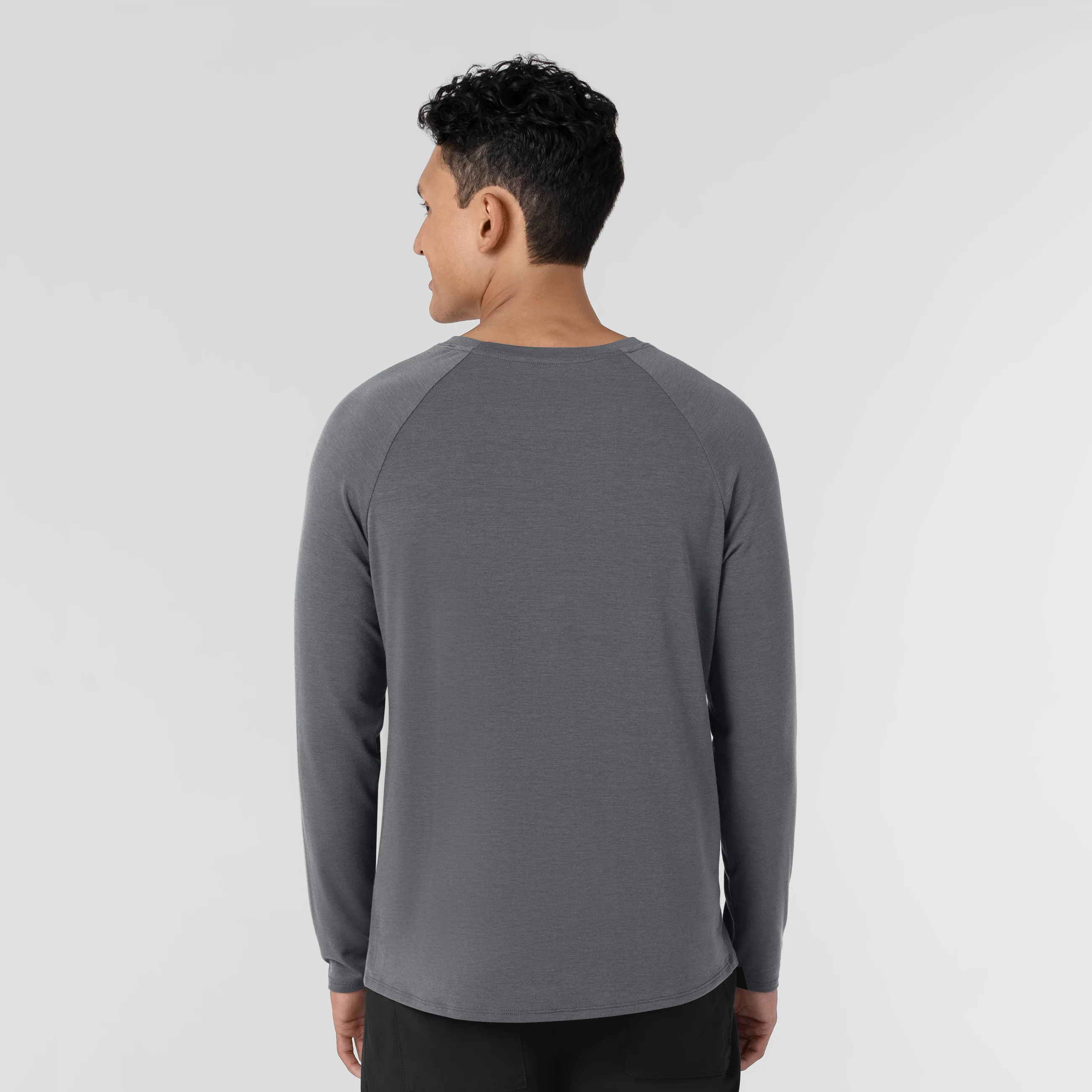 Men’s Essential Layer Long Sleeve - Pewter - Image 2
