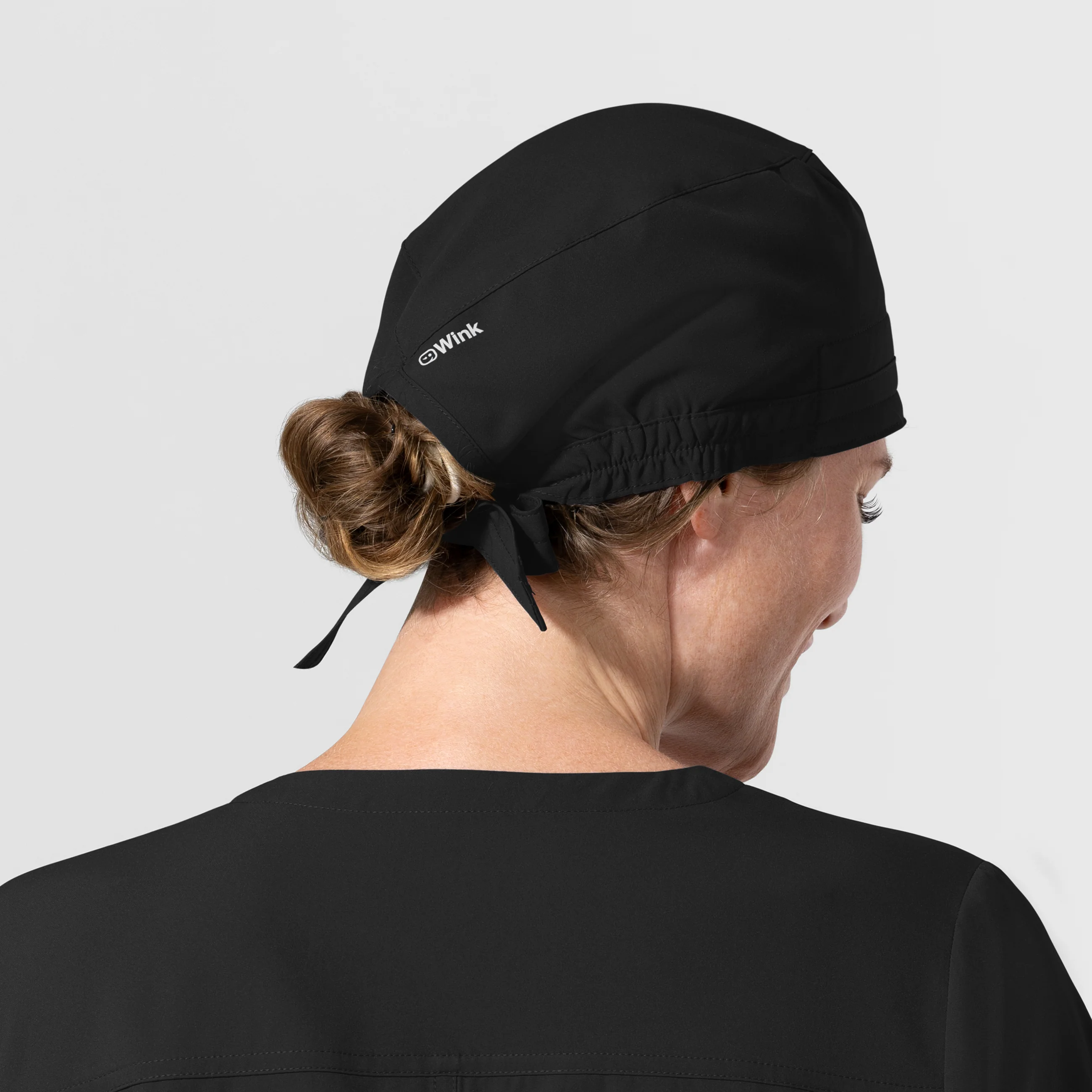 NURTUR Unisex Scrub Cap - Black - Image 4