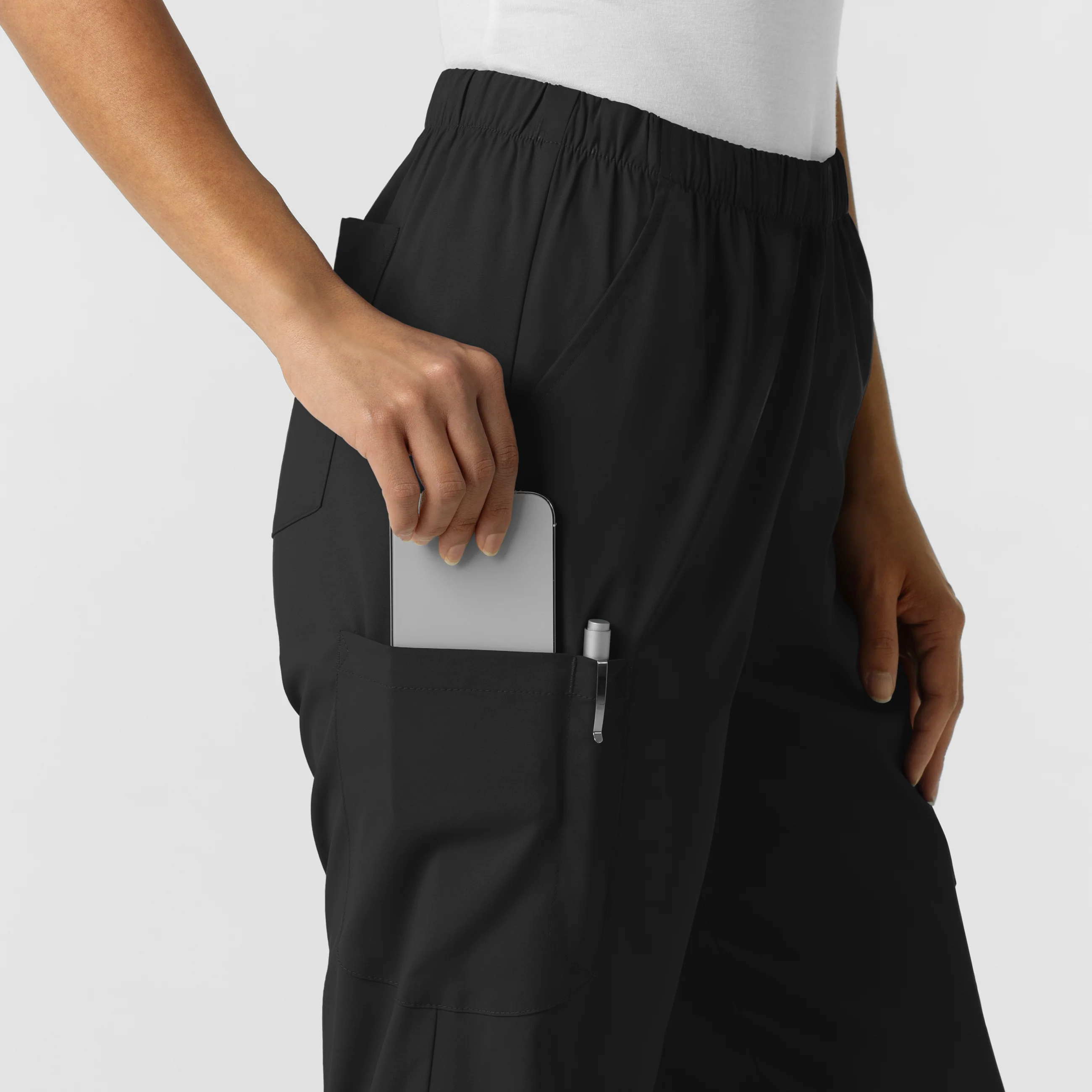 Boundless Unisex Straight Leg Scrub Pant - Black - Image 8
