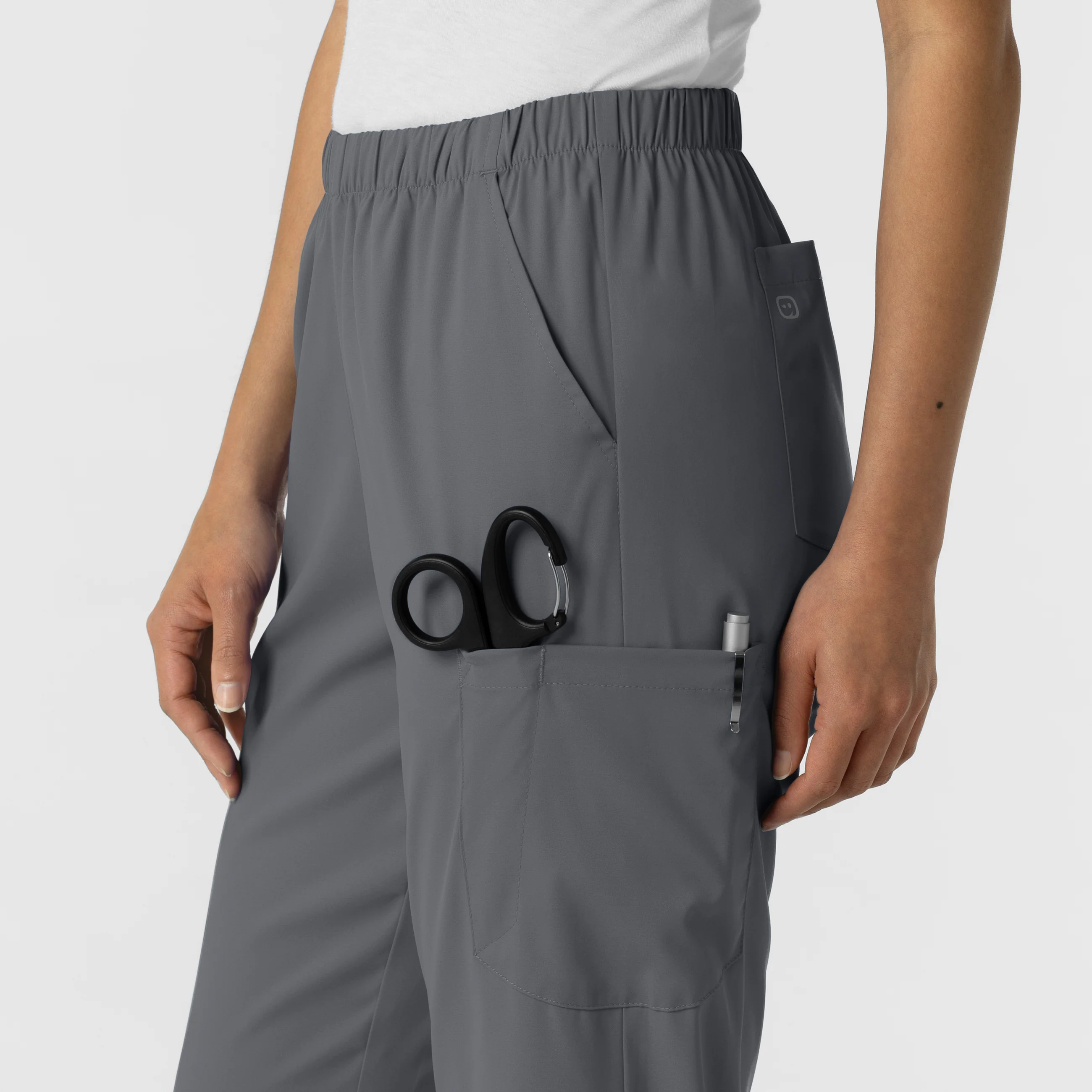 Boundless Unisex Straight Leg Scrub Pant - Pewter - Image 9