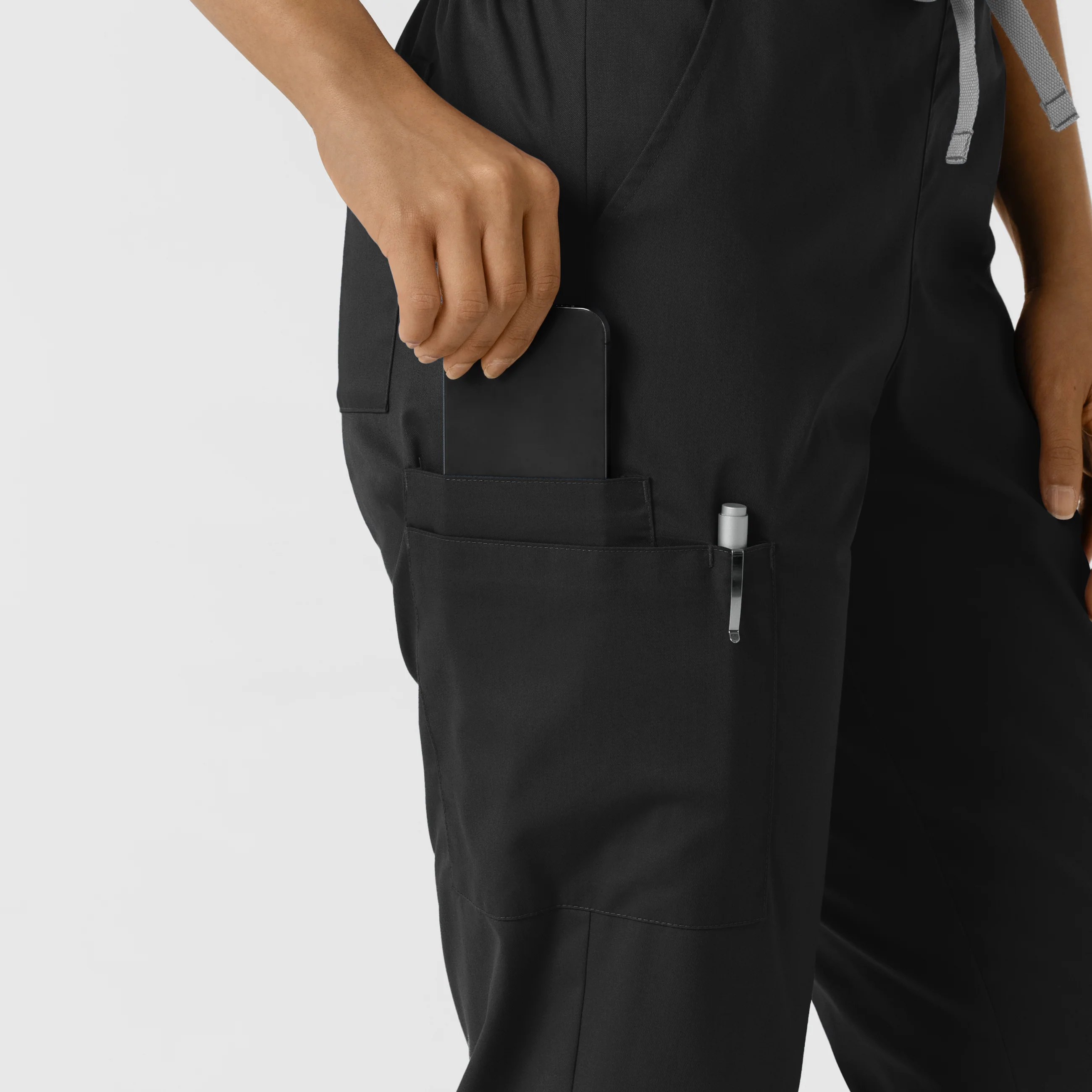 WORK Women's Cargo Jogger Scrub Pant - Black - Image 8