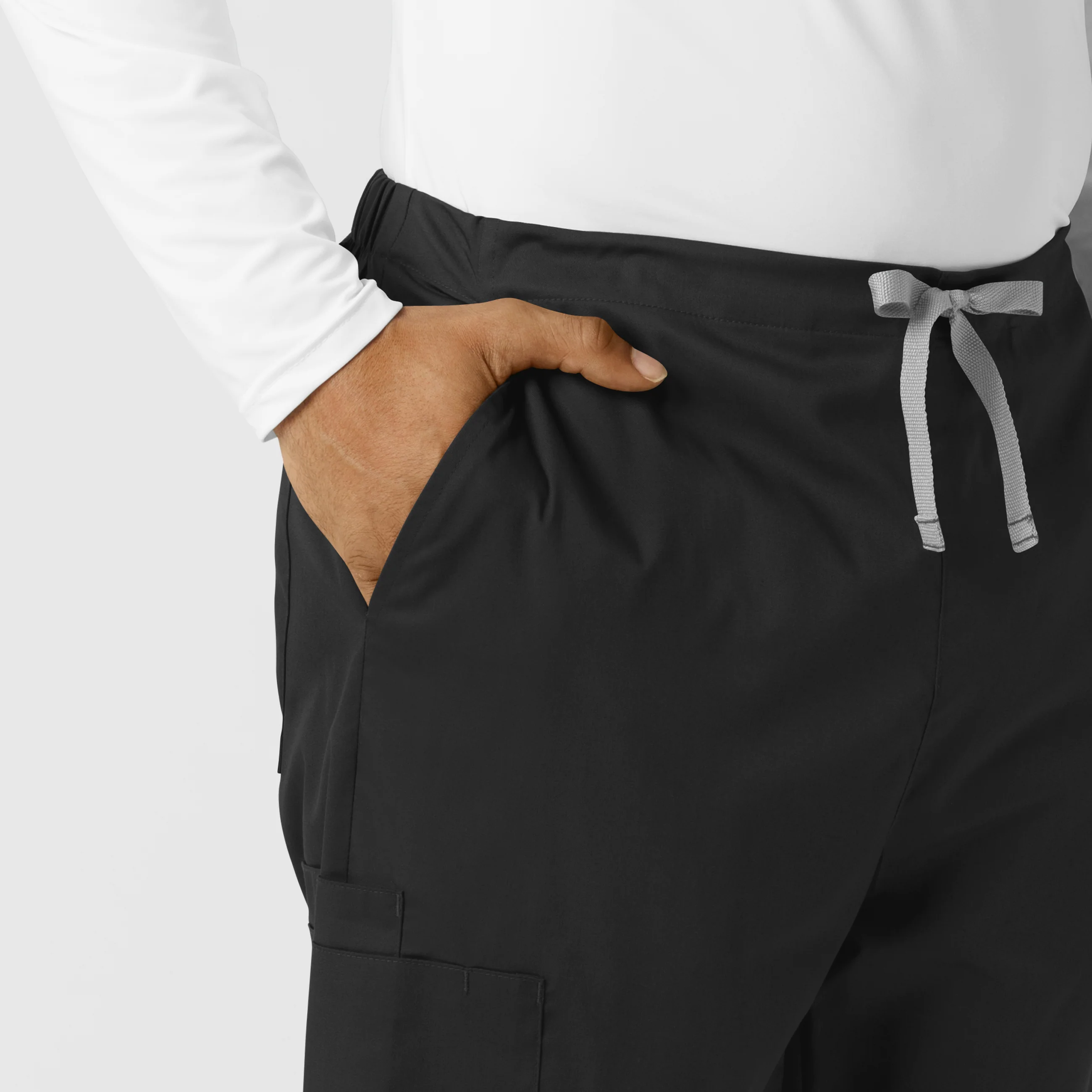 WORK Men's Cargo Jogger Scrub Pant - Black - Image 6