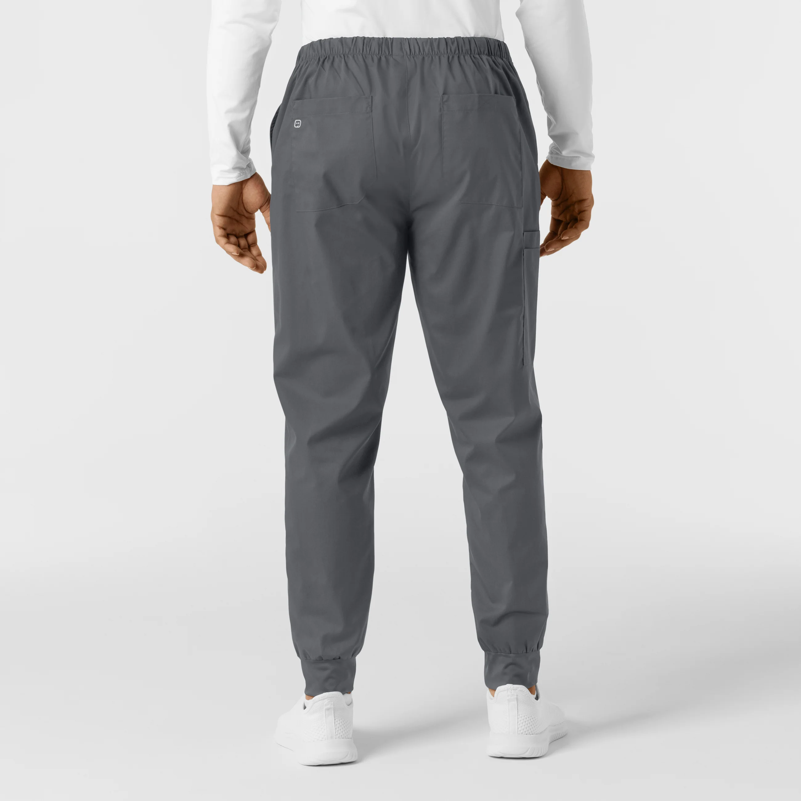 WORK Men's Cargo Jogger Scrub Pant - Pewter - Image 2