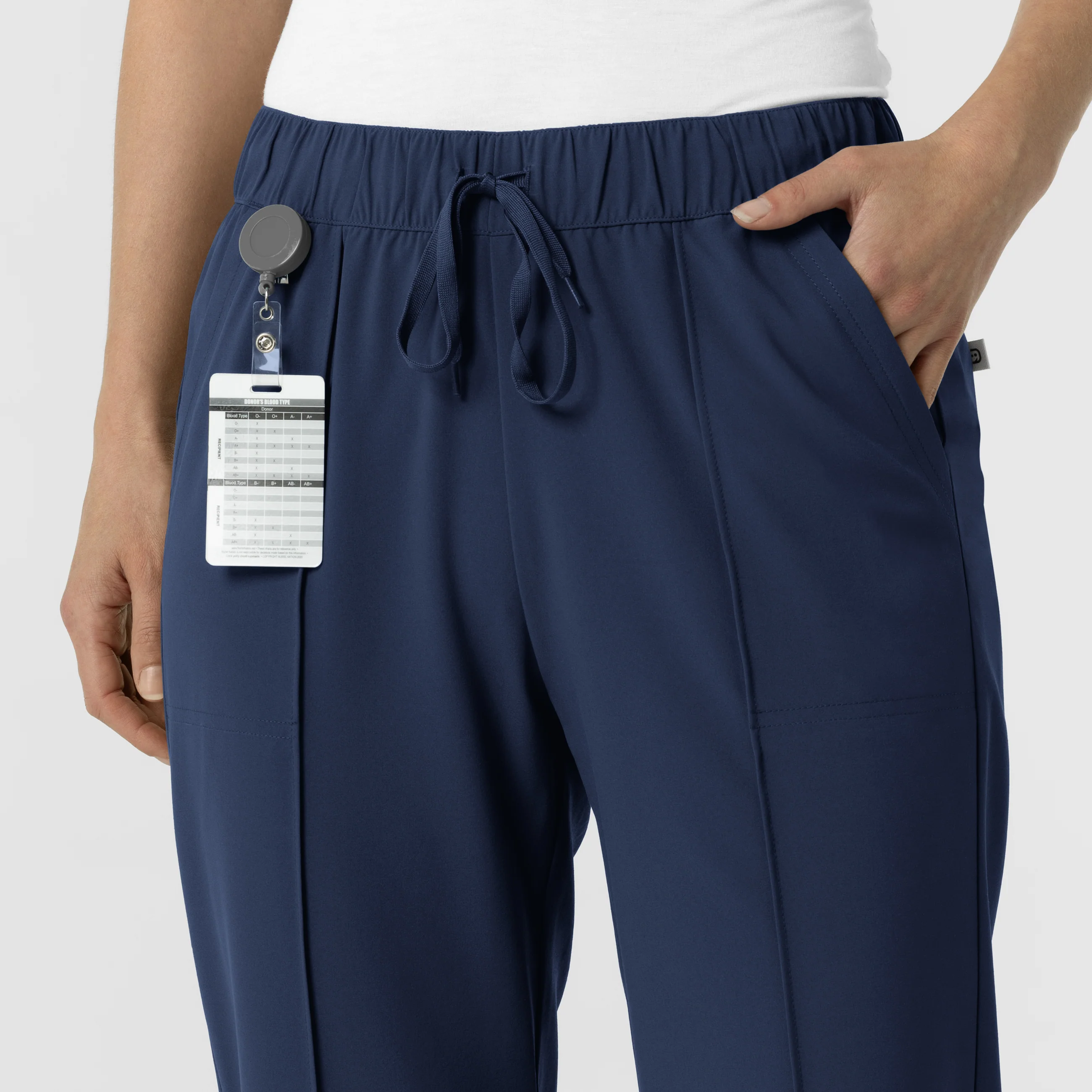 RENEW Women's Tapered Ankle Scrub Trouser - Navy - Image 6