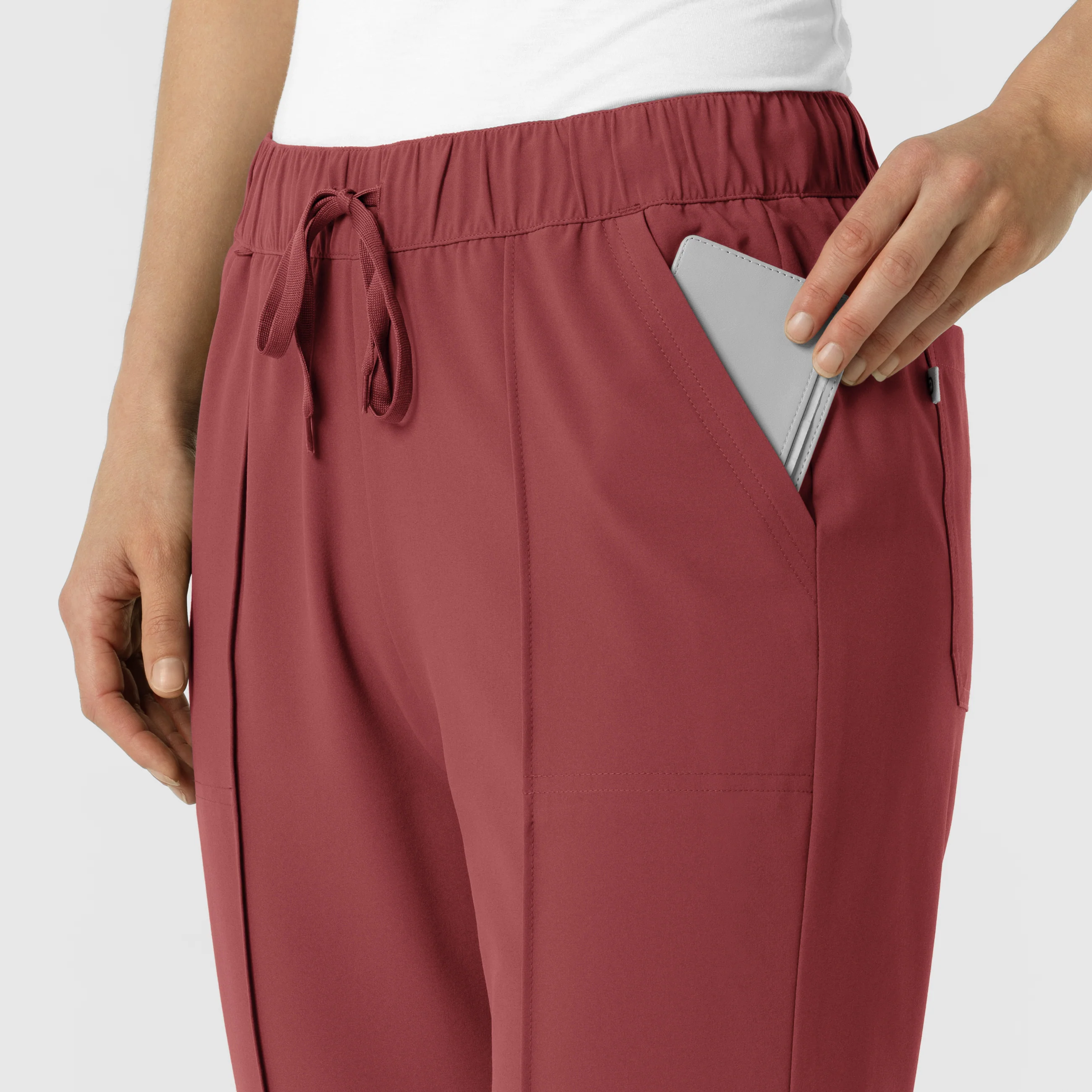 RENEW Women's Tapered Ankle Scrub Trouser - Ruby - Image 8
