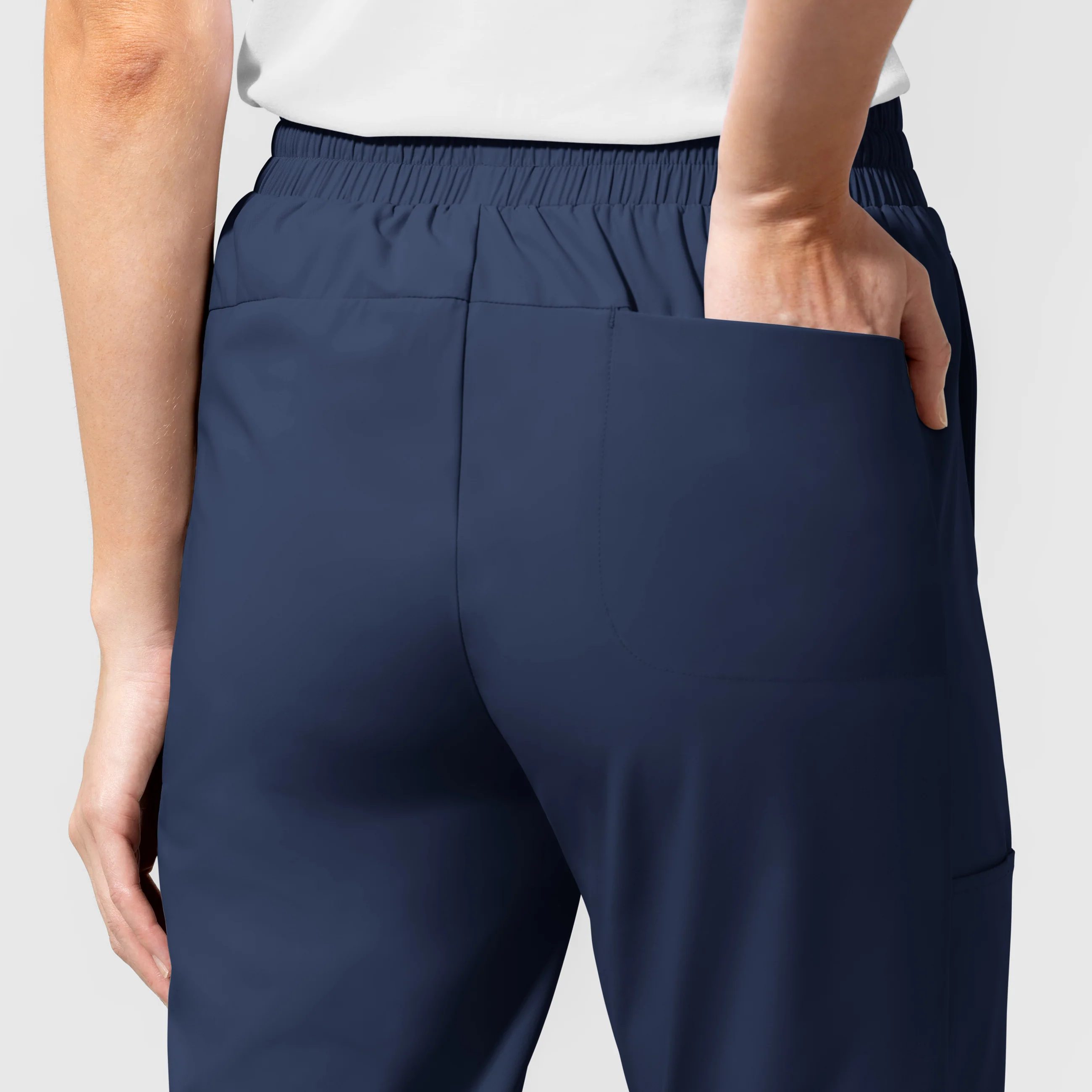 AURA Women's Glide Tapered Scrub Pant - Navy - Image 9