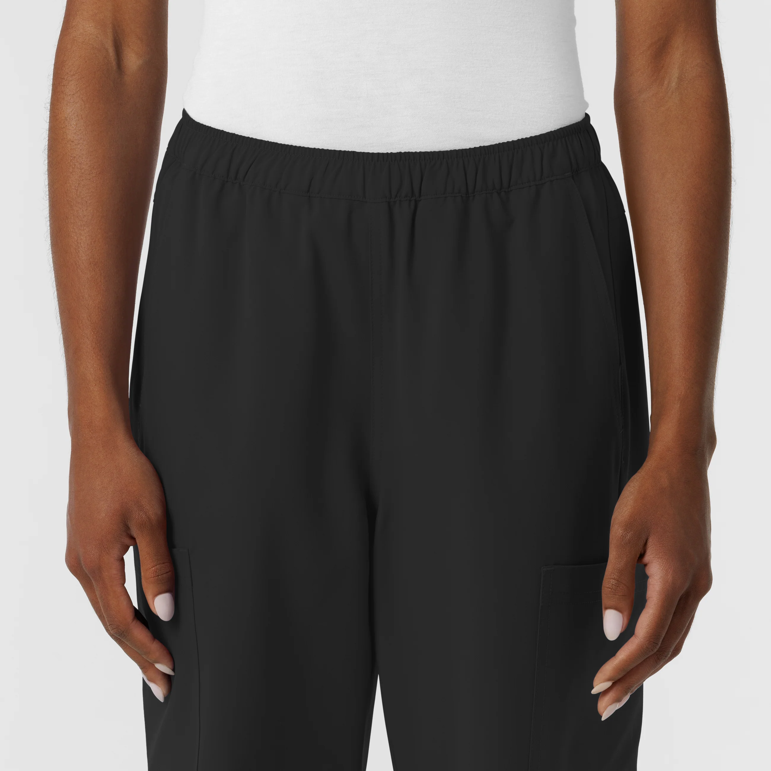 NURTUR Women's Straight Leg Cargo Scrub Pant - Black - Image 5