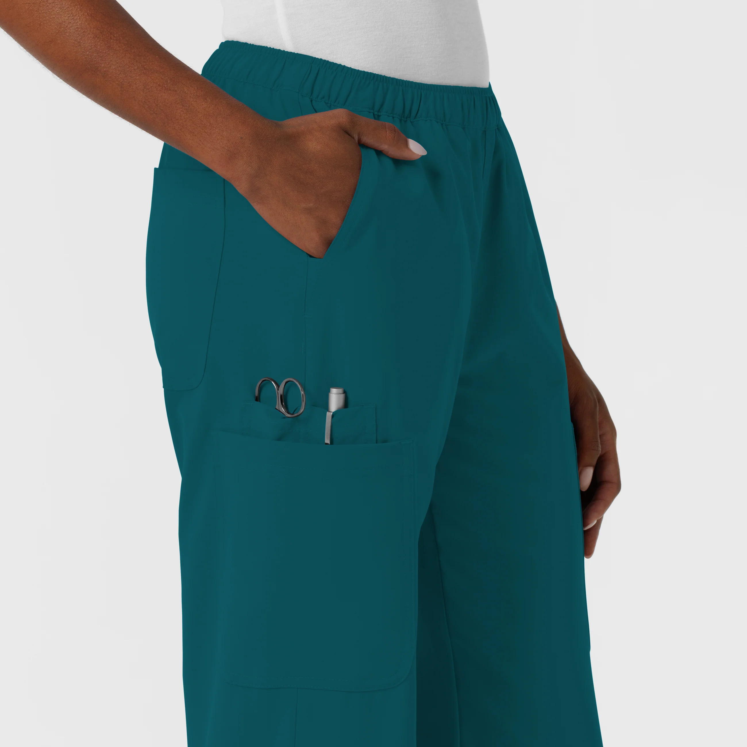 NURTUR Women's Straight Leg Cargo Scrub Pant - Caribbean - Image 7