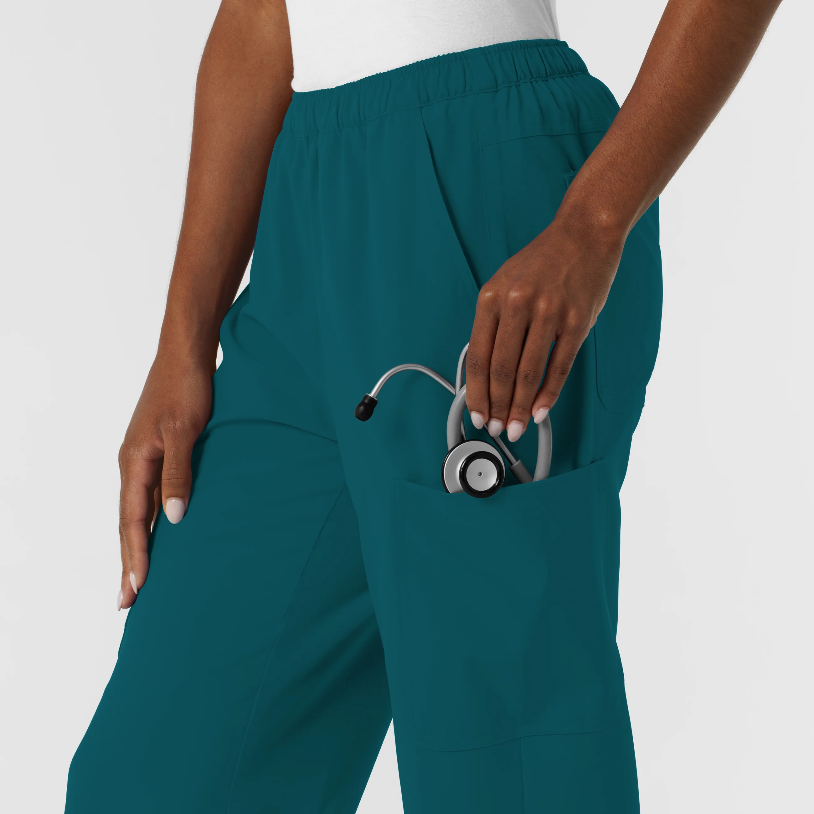 NURTUR Women's Straight Leg Cargo Scrub Pant - Caribbean - Image 9