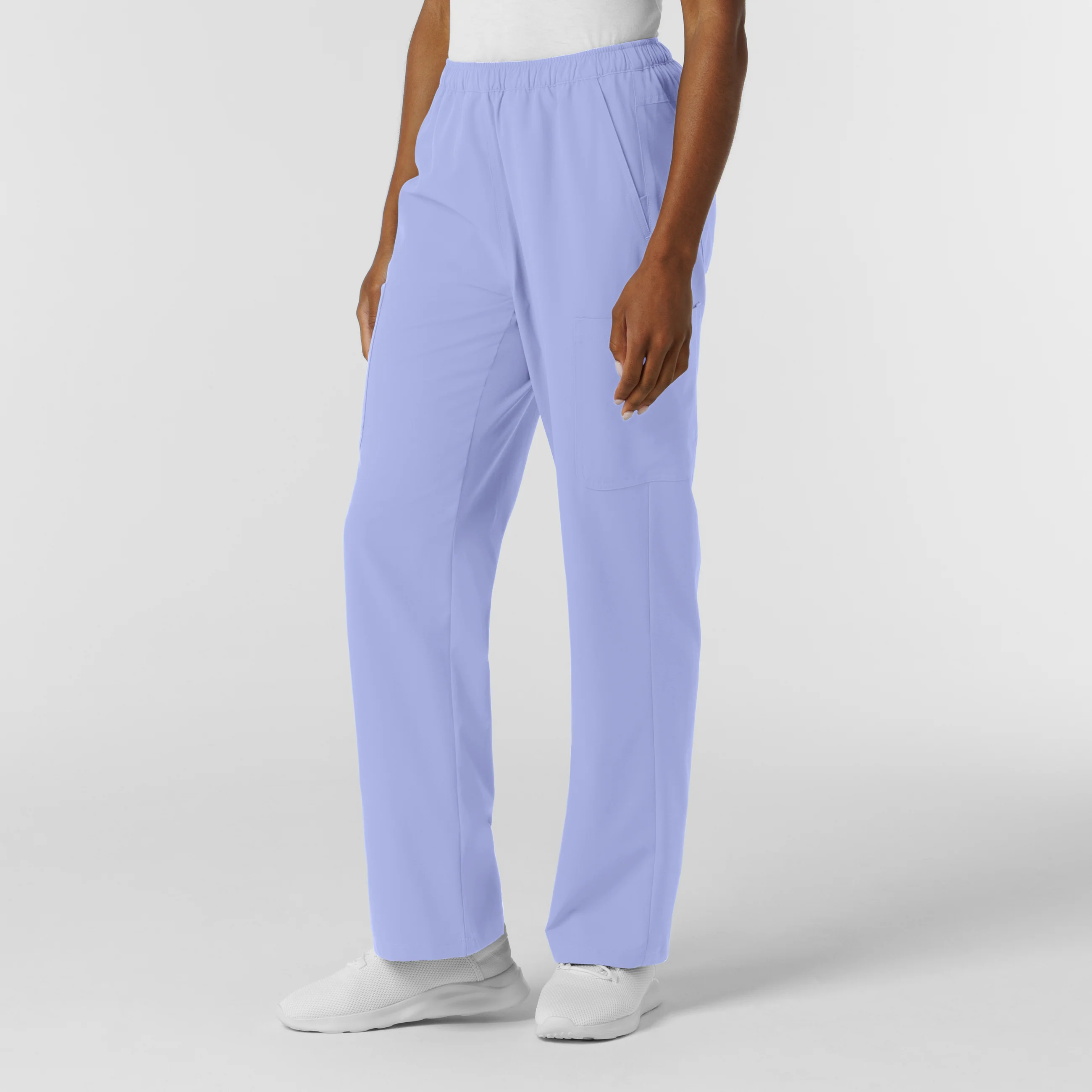 NURTUR Women's Straight Leg Cargo Scrub Pant - Ceil Blue - Image 4