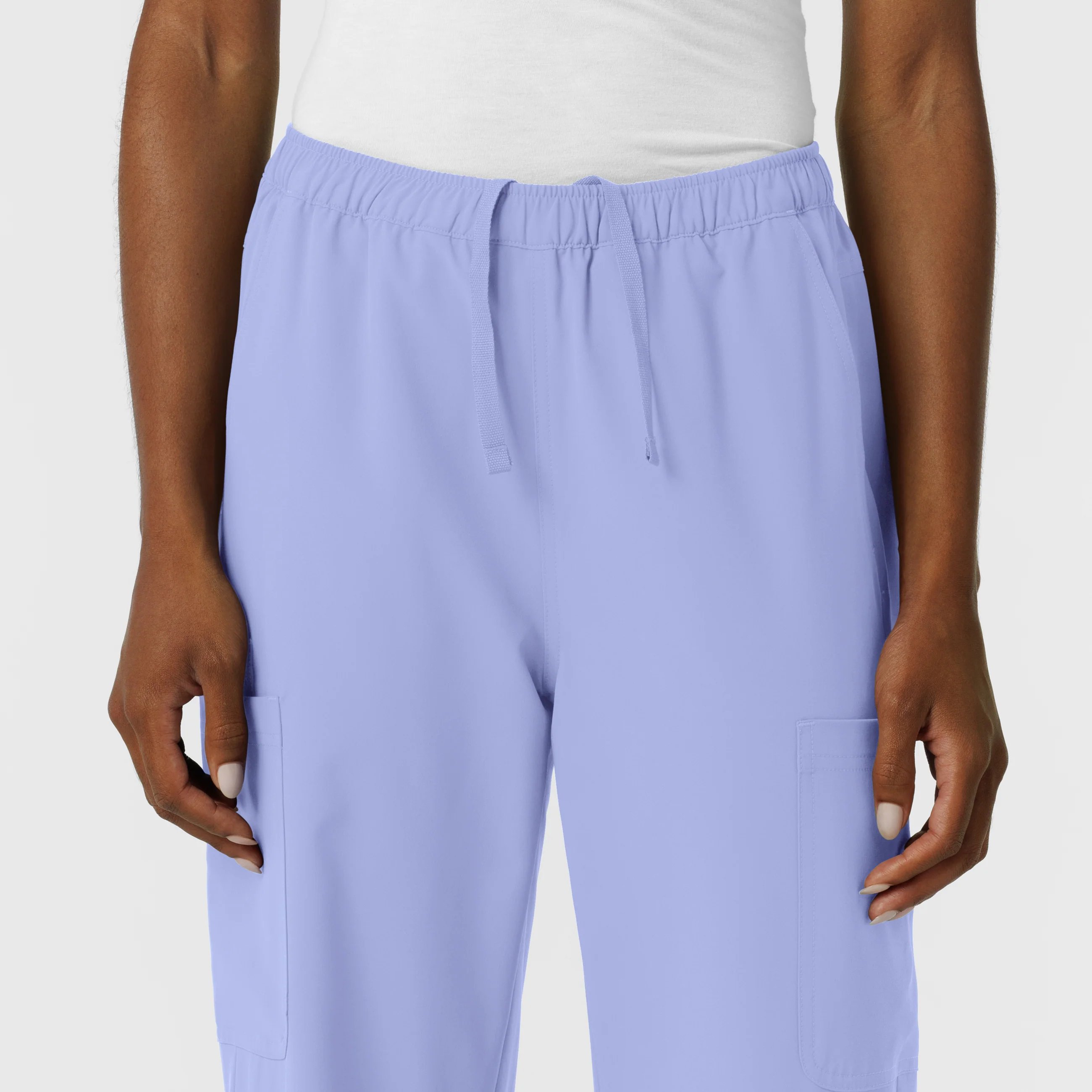 NURTUR Women's Straight Leg Cargo Scrub Pant - Ceil Blue - Image 6