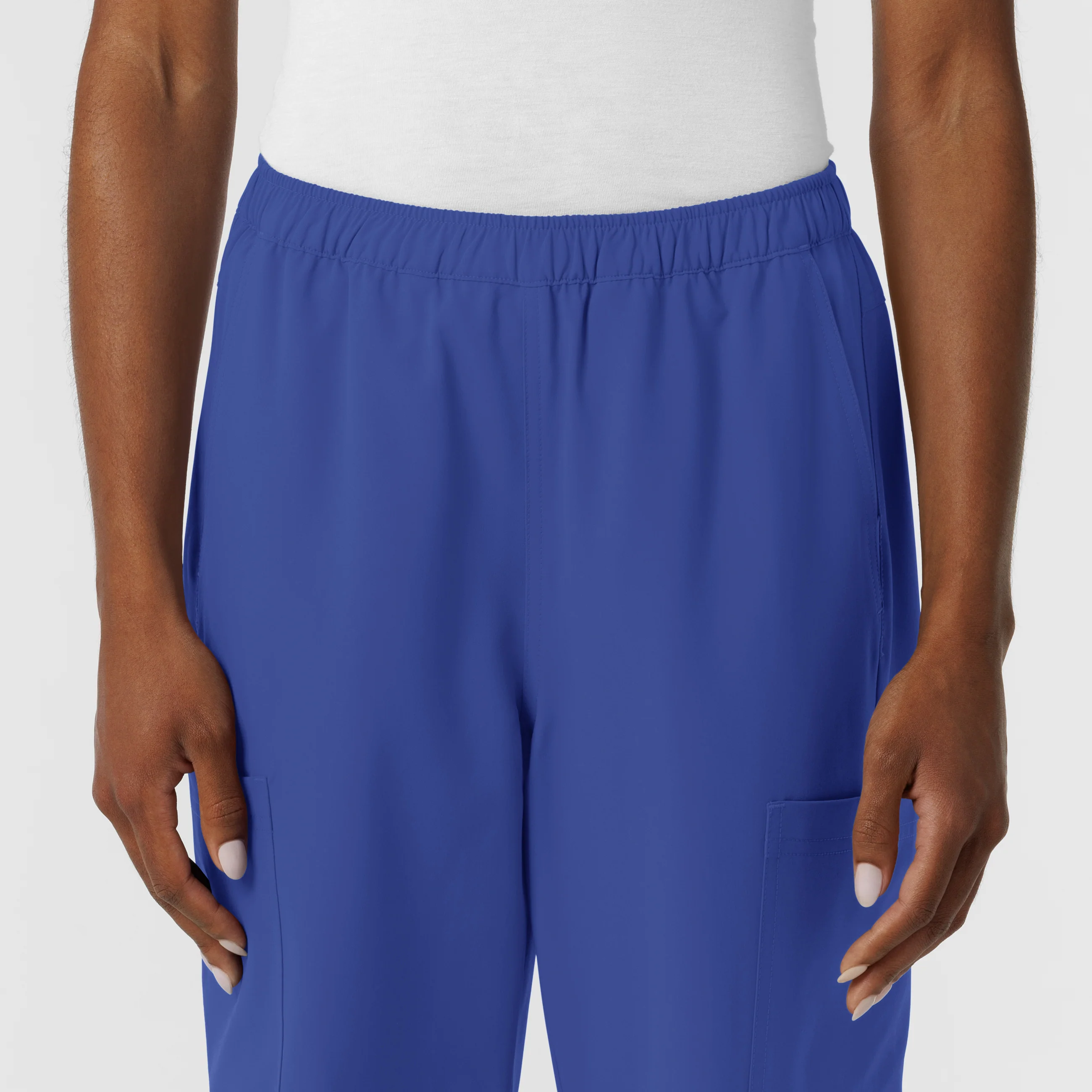 NURTUR Women's Straight Leg Cargo Scrub Pant - Galaxy Blue - Image 5