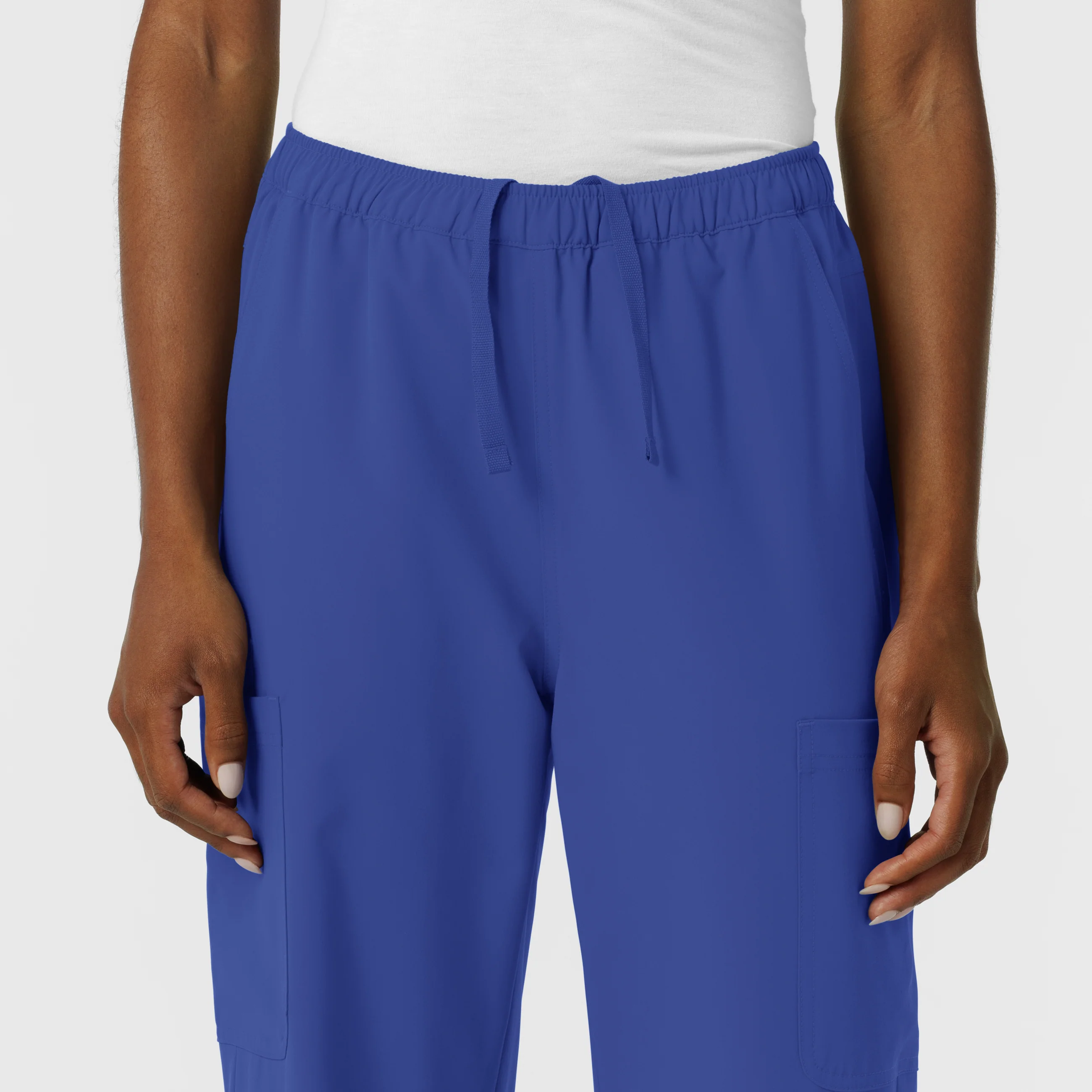 NURTUR Women's Straight Leg Cargo Scrub Pant - Galaxy Blue - Image 6