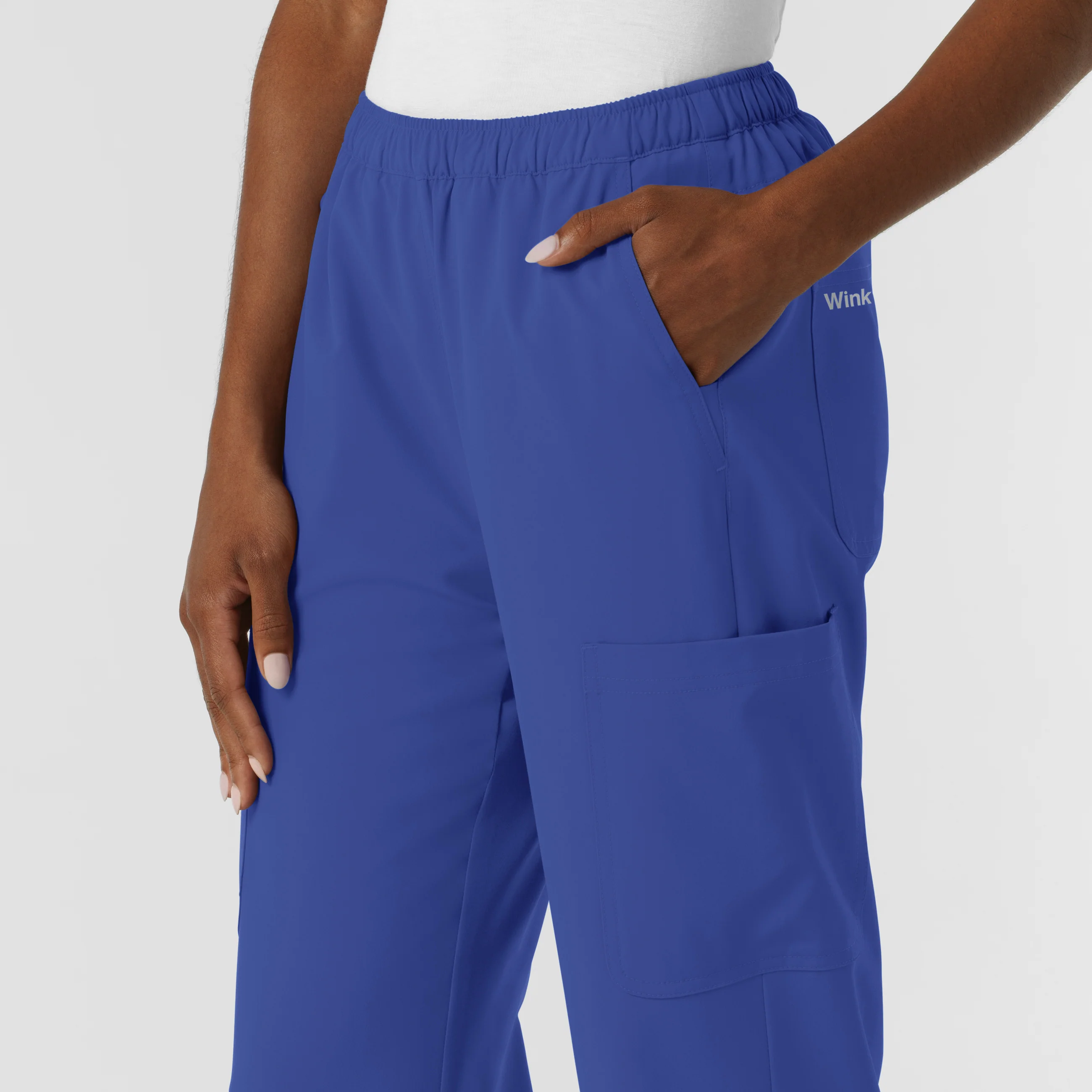 NURTUR Women's Straight Leg Cargo Scrub Pant - Galaxy Blue - Image 8