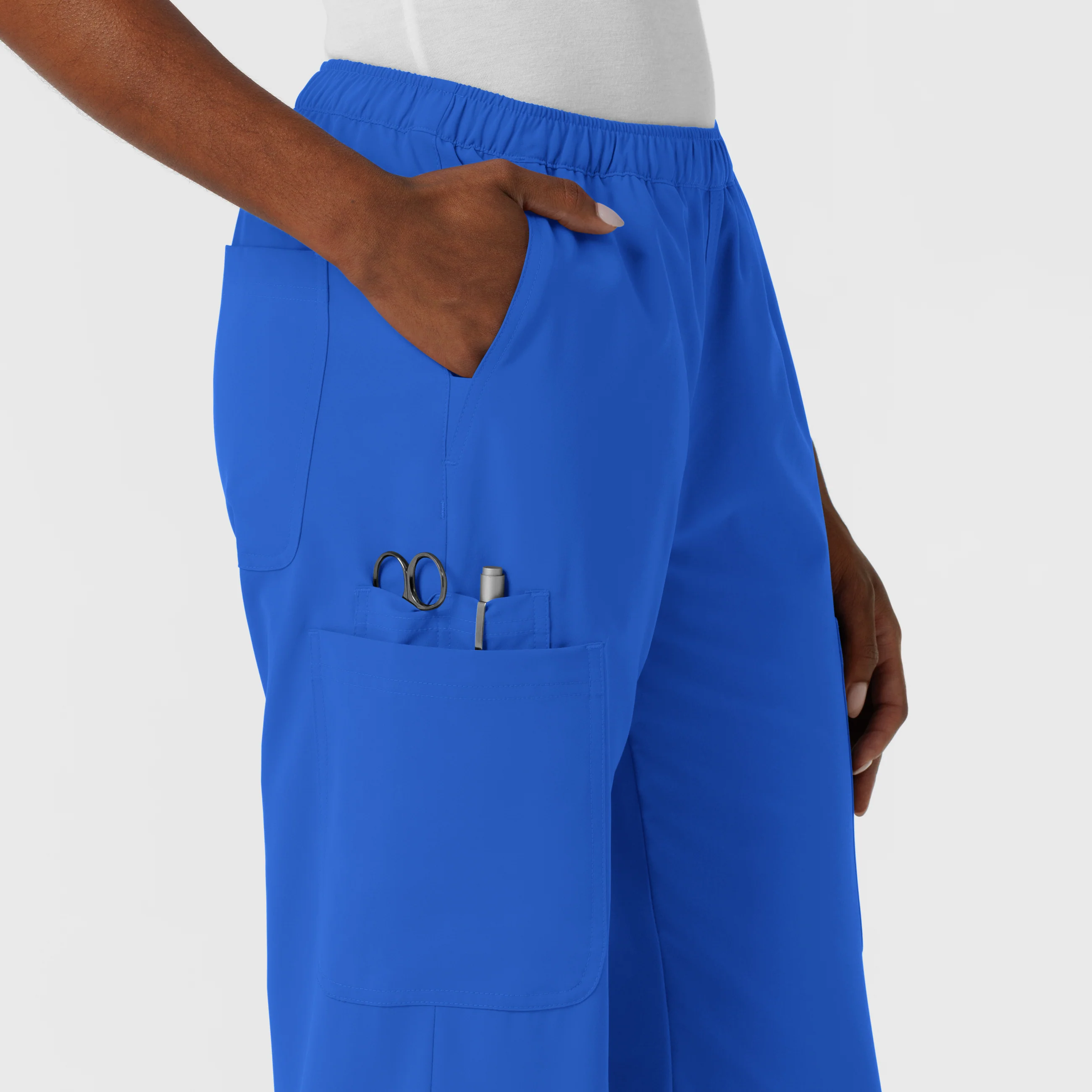 NURTUR Women's Straight Leg Cargo Scrub Pant - Royal - Image 7