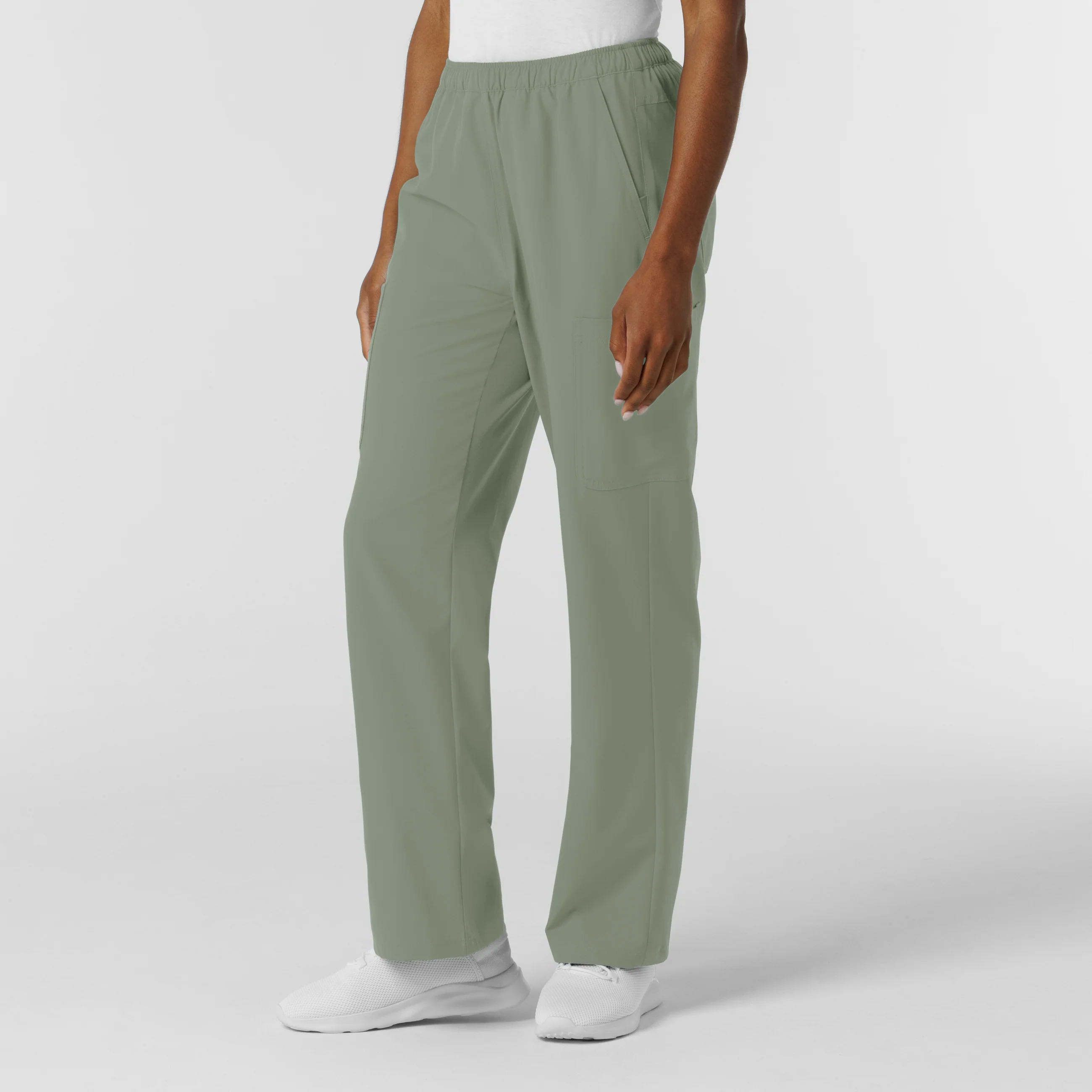 NURTUR Women's Straight Leg Cargo Scrub Pant - Sage - Image 4