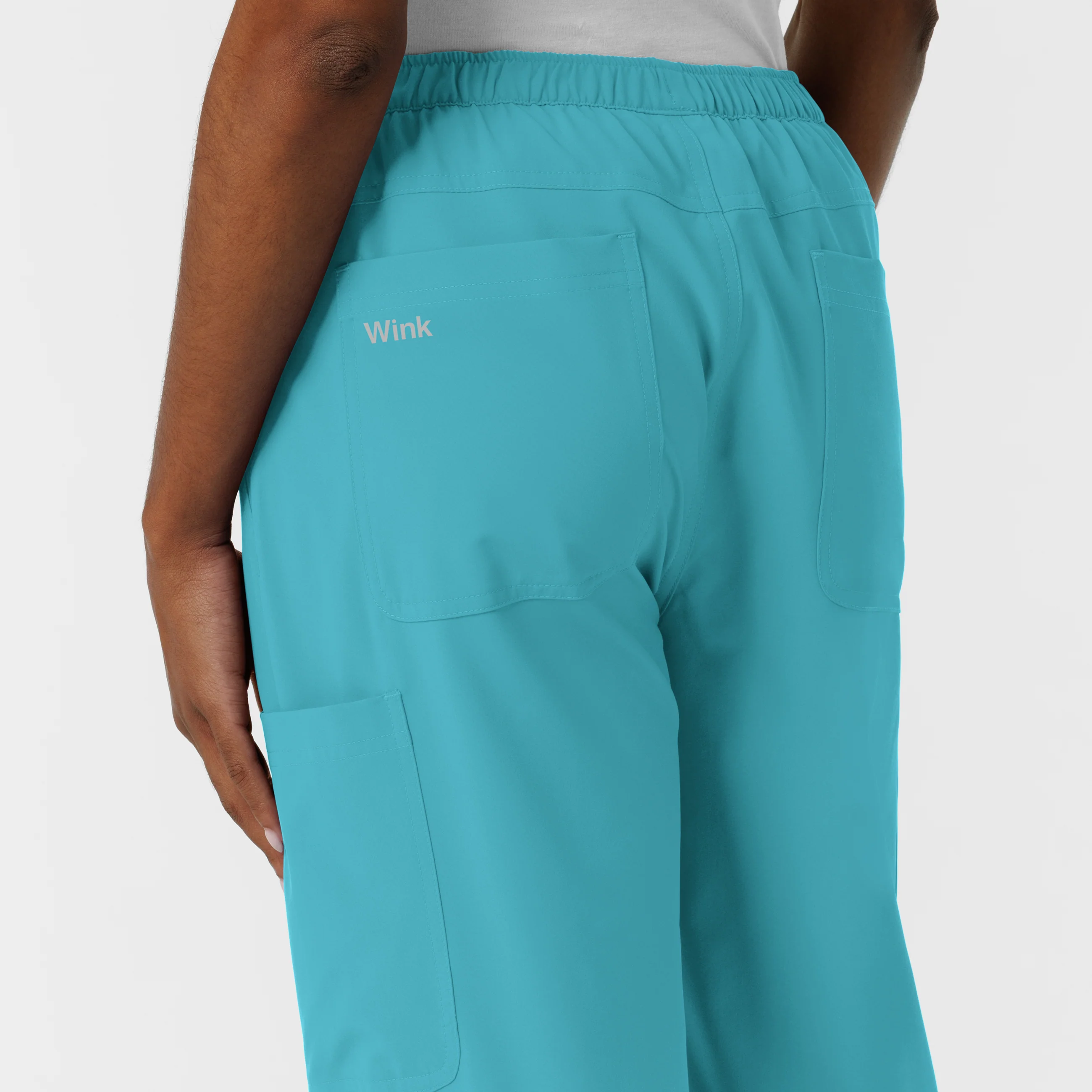 Nurtur Women's Straight Leg Cargo Scrub Pant - Teal Blue - Image 10