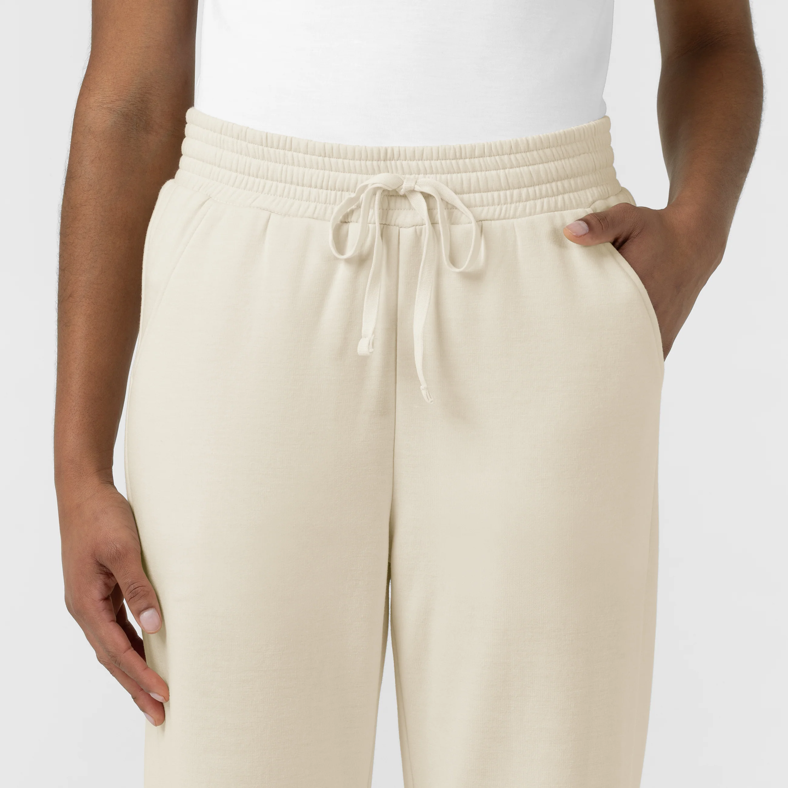 Unwind & Lounge Women's Fleece Wide Leg Pant - Birch - Image 6