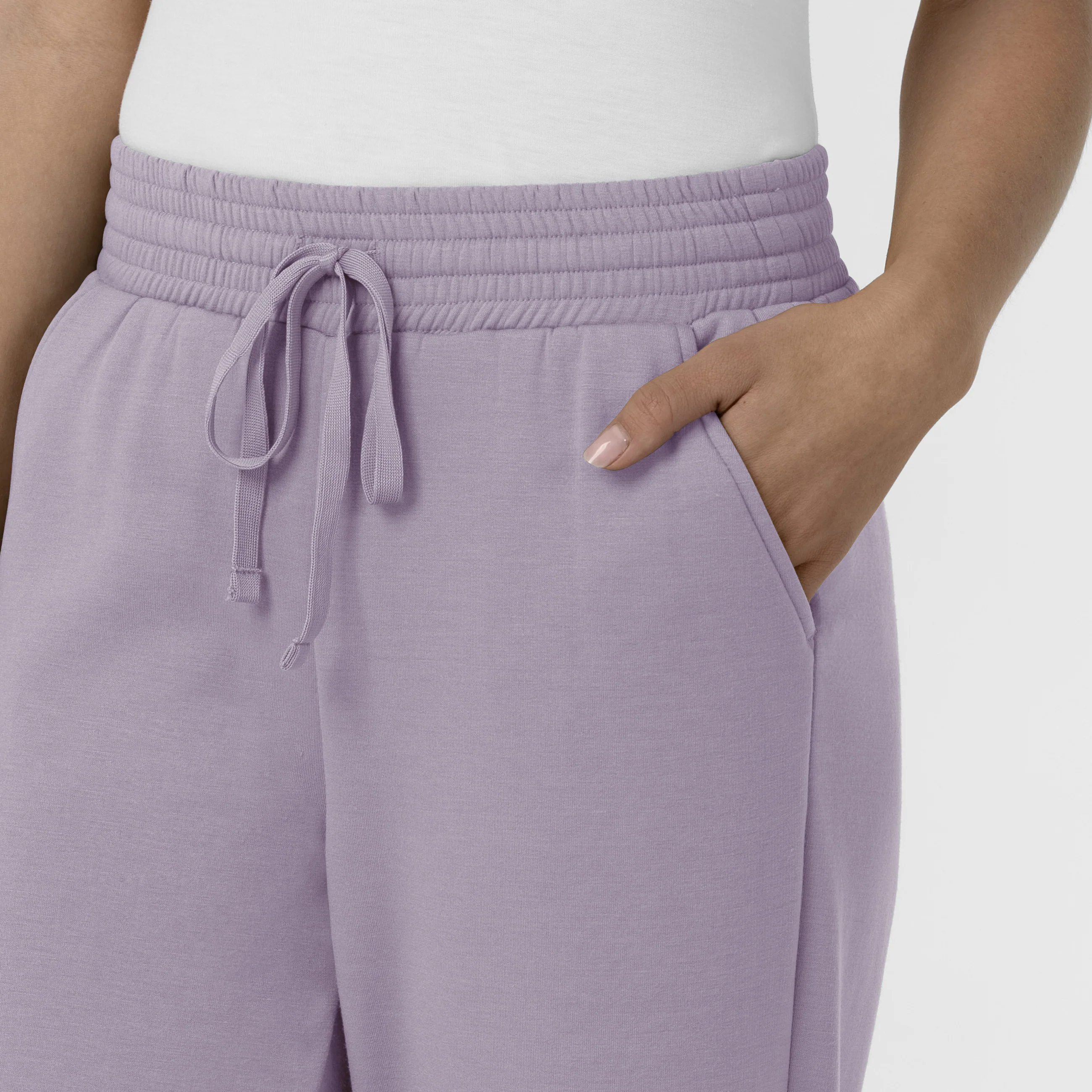Unwind & Lounge Women's Fleece Wide Leg Pant - Wisteria - Image 5