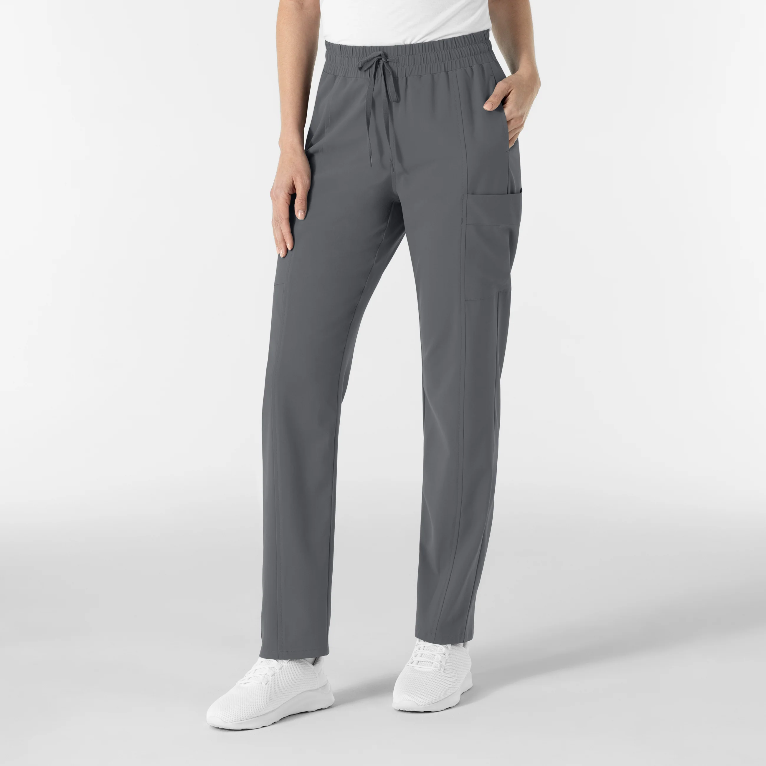 RENEW Women’s High Waist Tapered Scrub Pant - Pewter