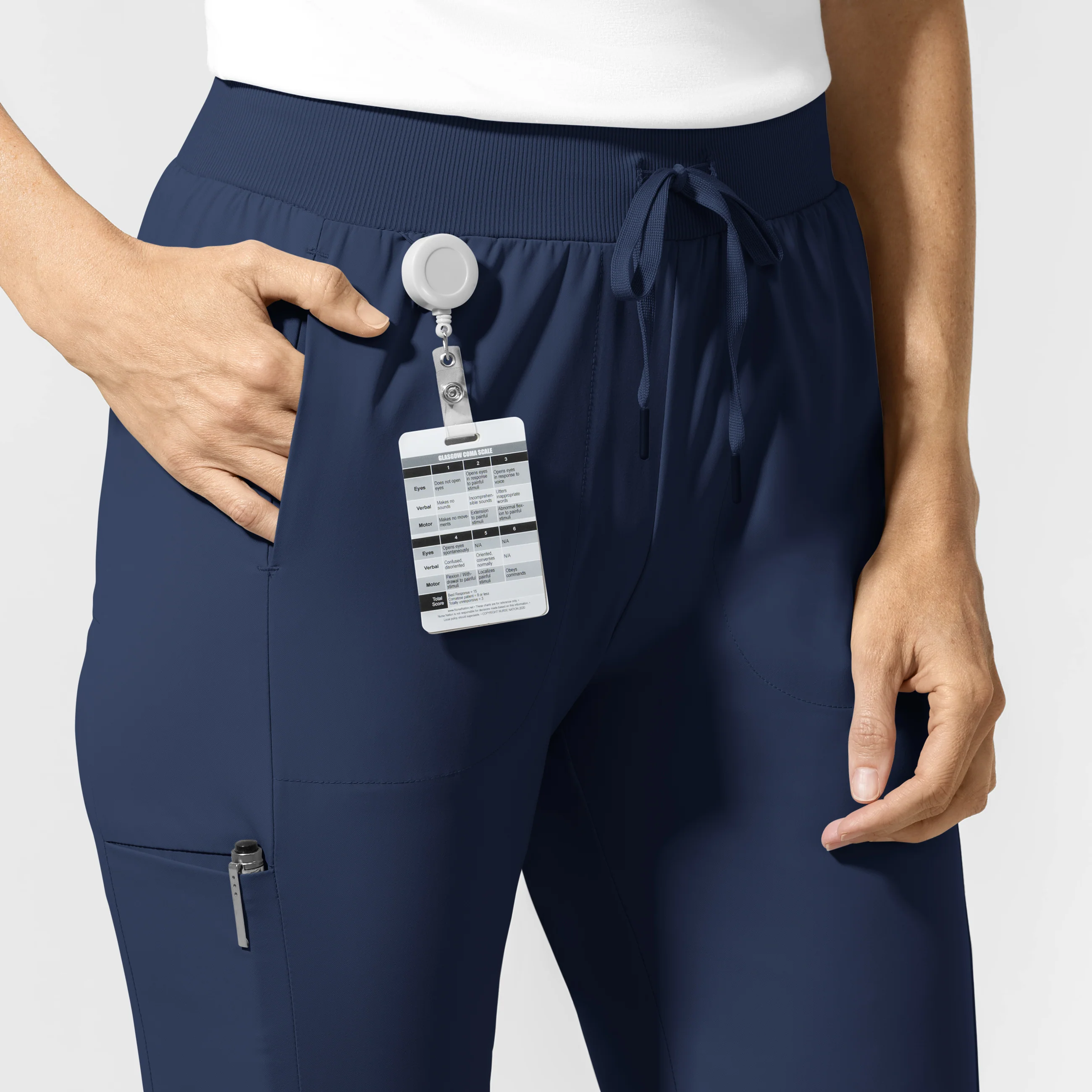 AURA Women's Grace Bootcut Scrub Pant - Navy - Image 7