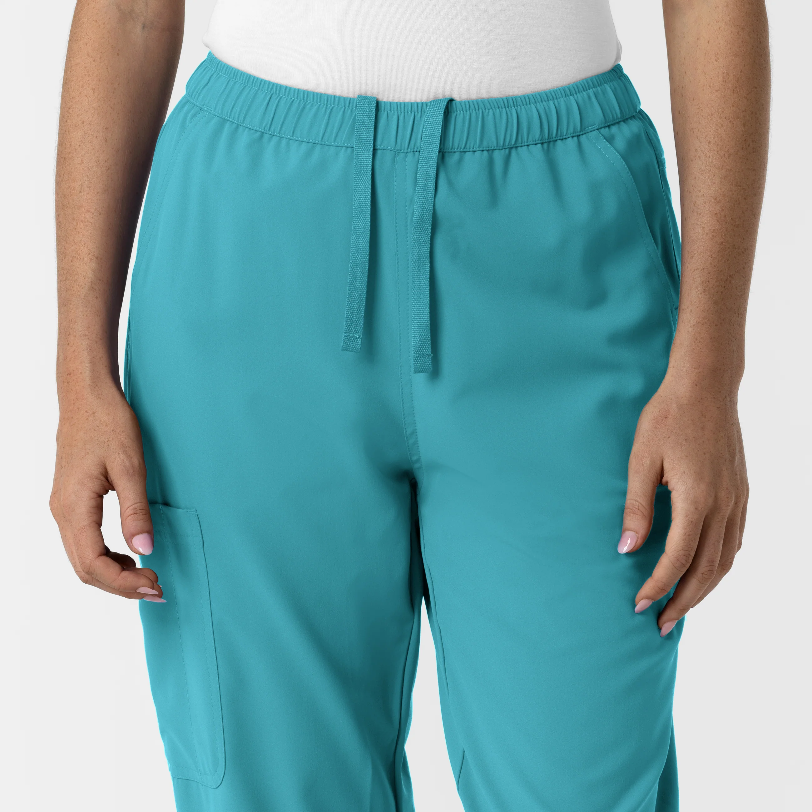 Nurtur Women’s Ankle-Length Slim Scrub Pant - Teal Blue - Image 6