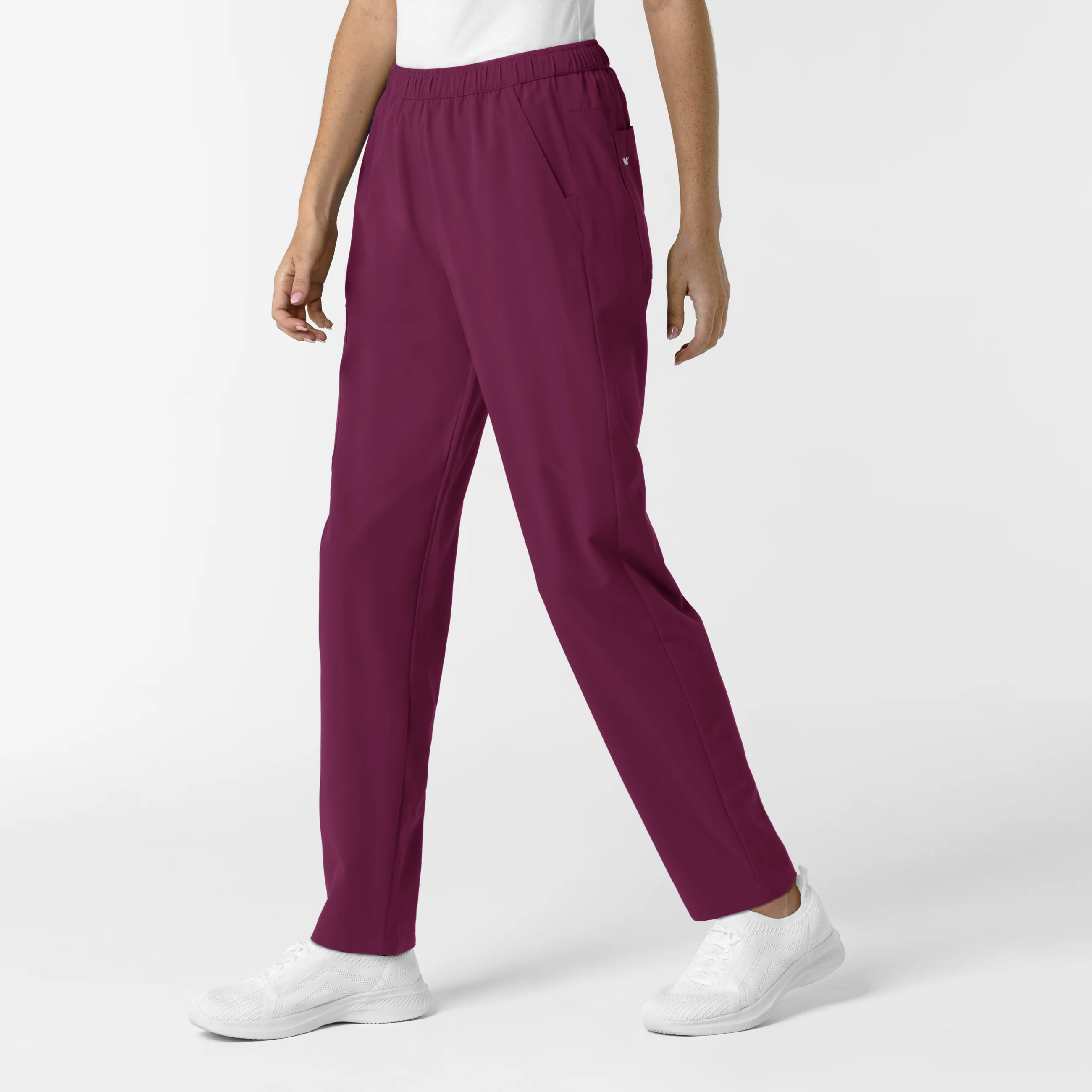 Nurtur Women’s Ankle-Length Slim Scrub Pant - Wine - Image 3