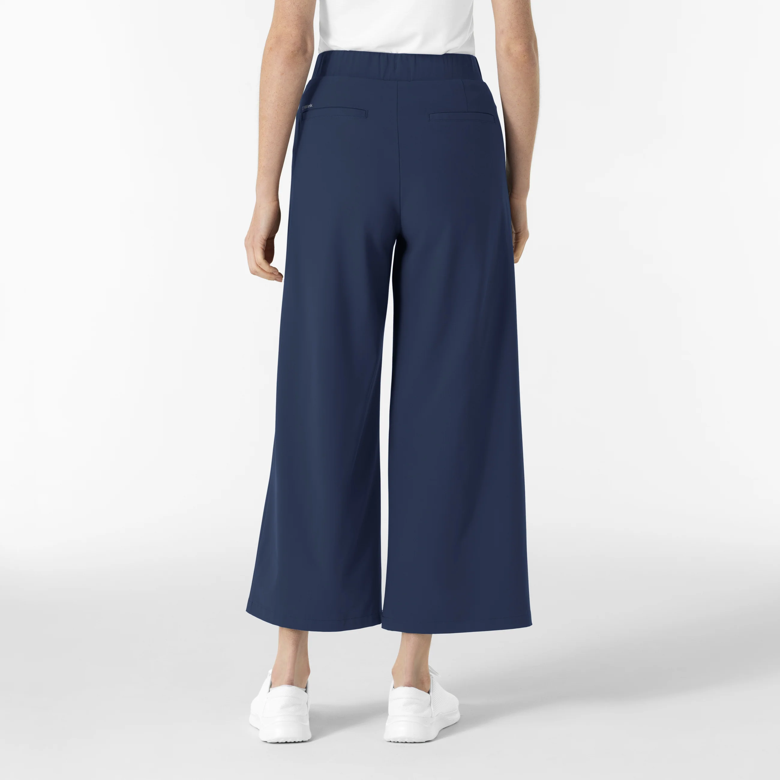 RENEW Women's Cropped Wide Leg Scrub Trouser - Navy - Image 2