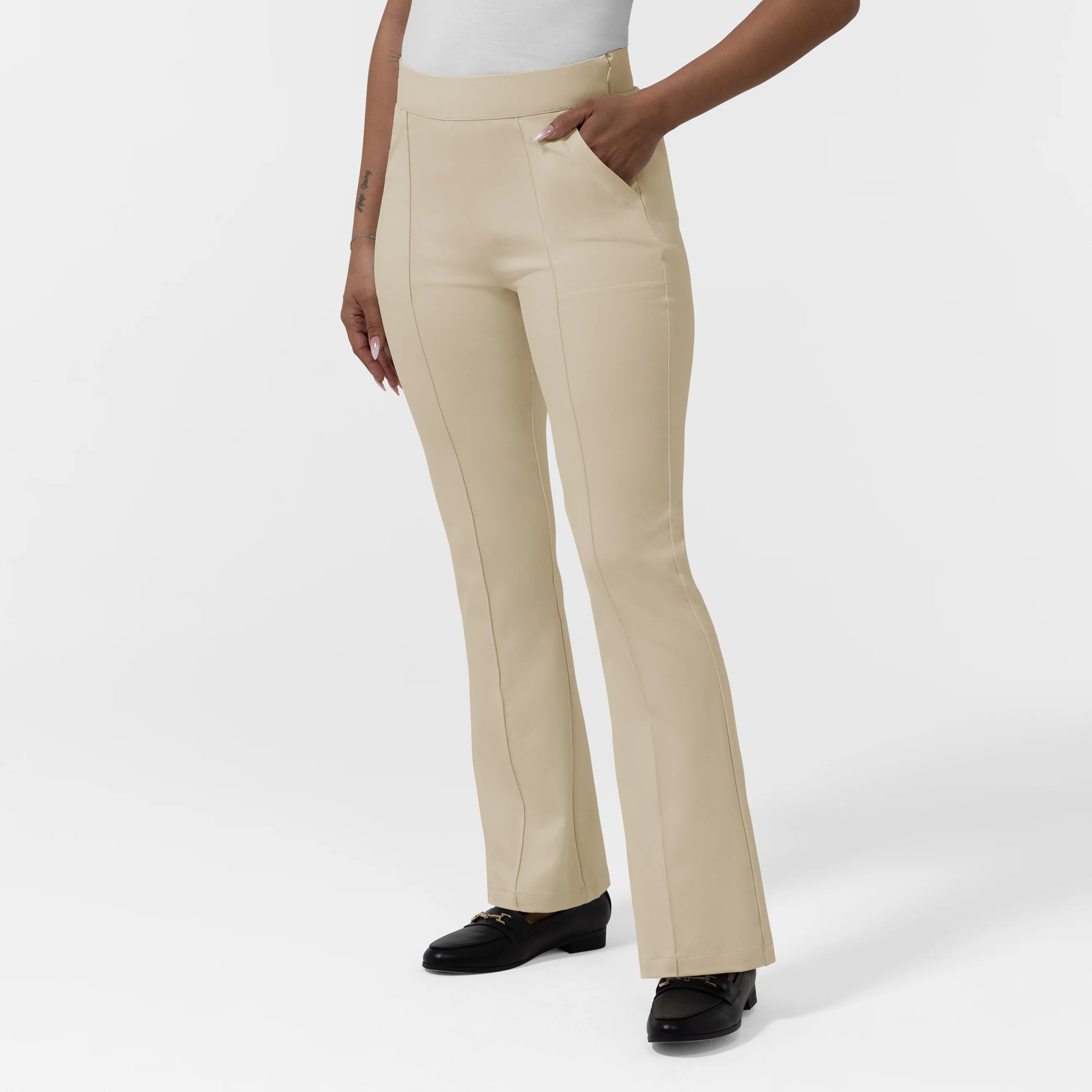 BLK Edit Women’s Bootcut Flare Pant - Coconut Milk - Image 3