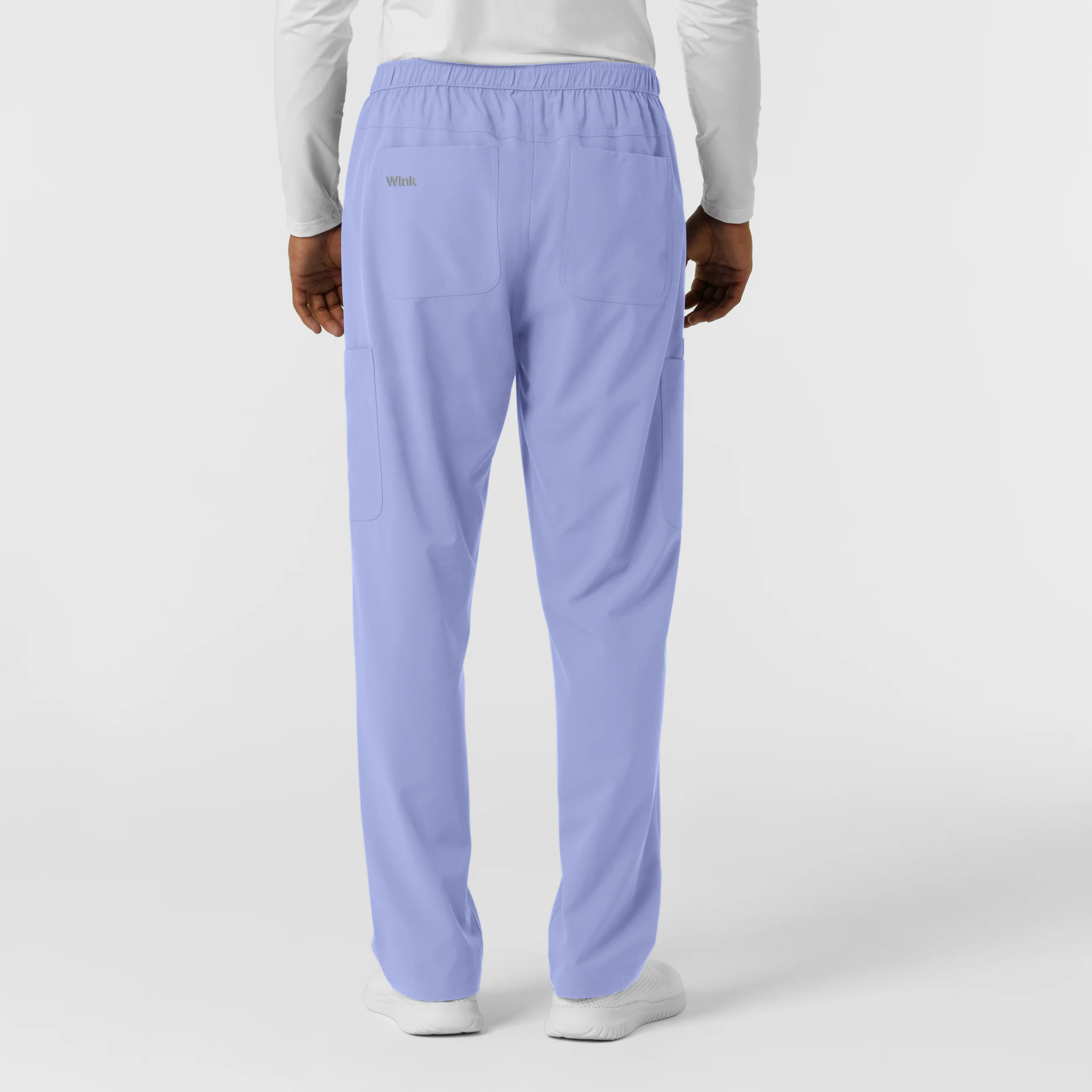 NURTUR Men's Straight Leg Cargo Scrub Pant - Ceil Blue - Image 3