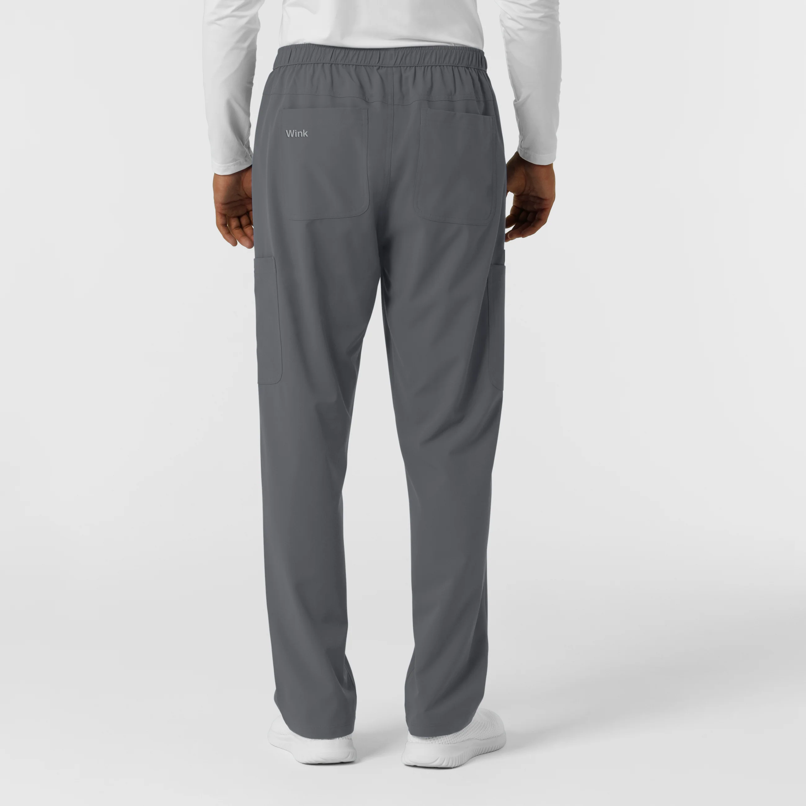 NURTUR Men's Straight Leg Cargo Scrub Pant - Pewter - Image 3