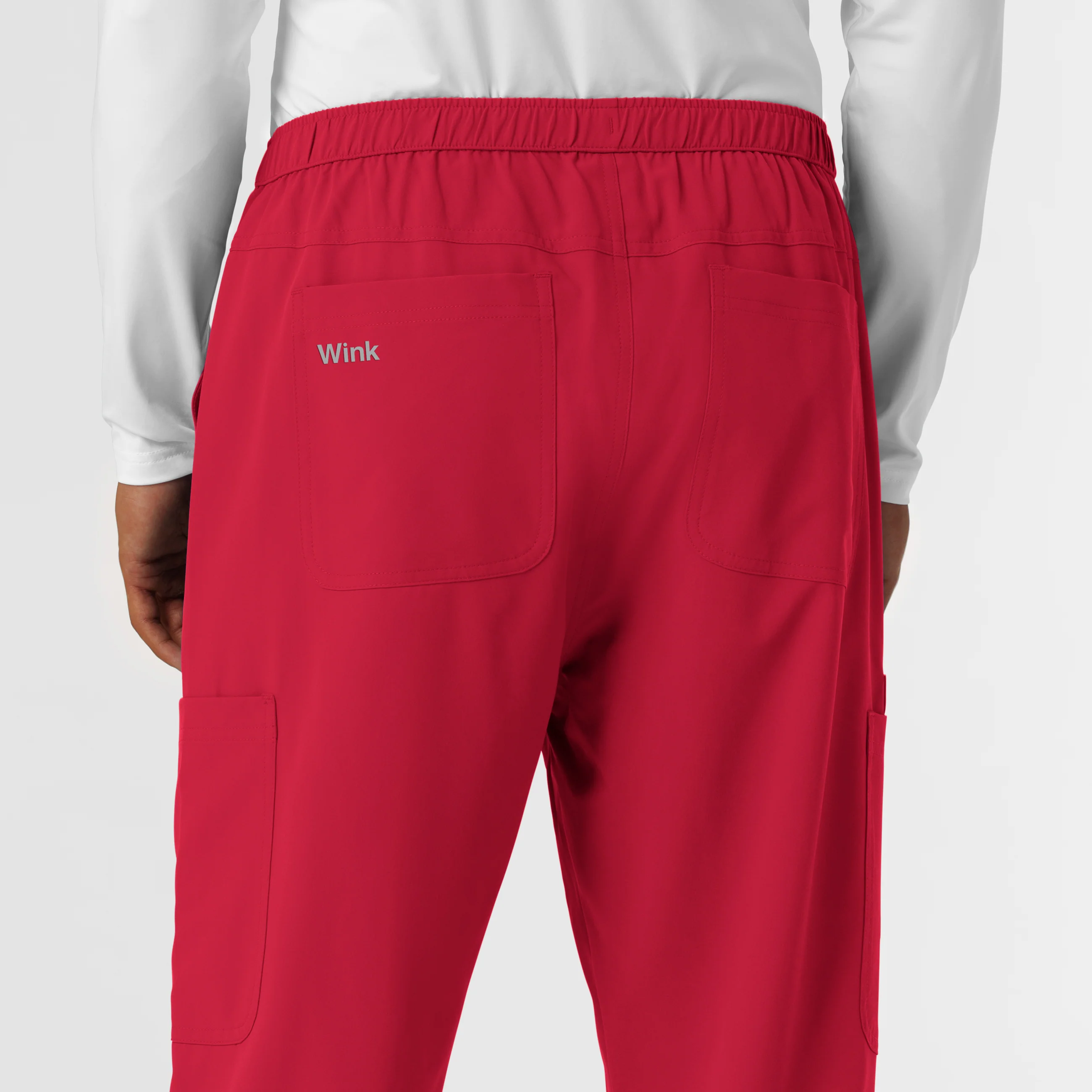 Nurtur Men's Straight Leg Cargo Scrub Pant - Red - Image 11