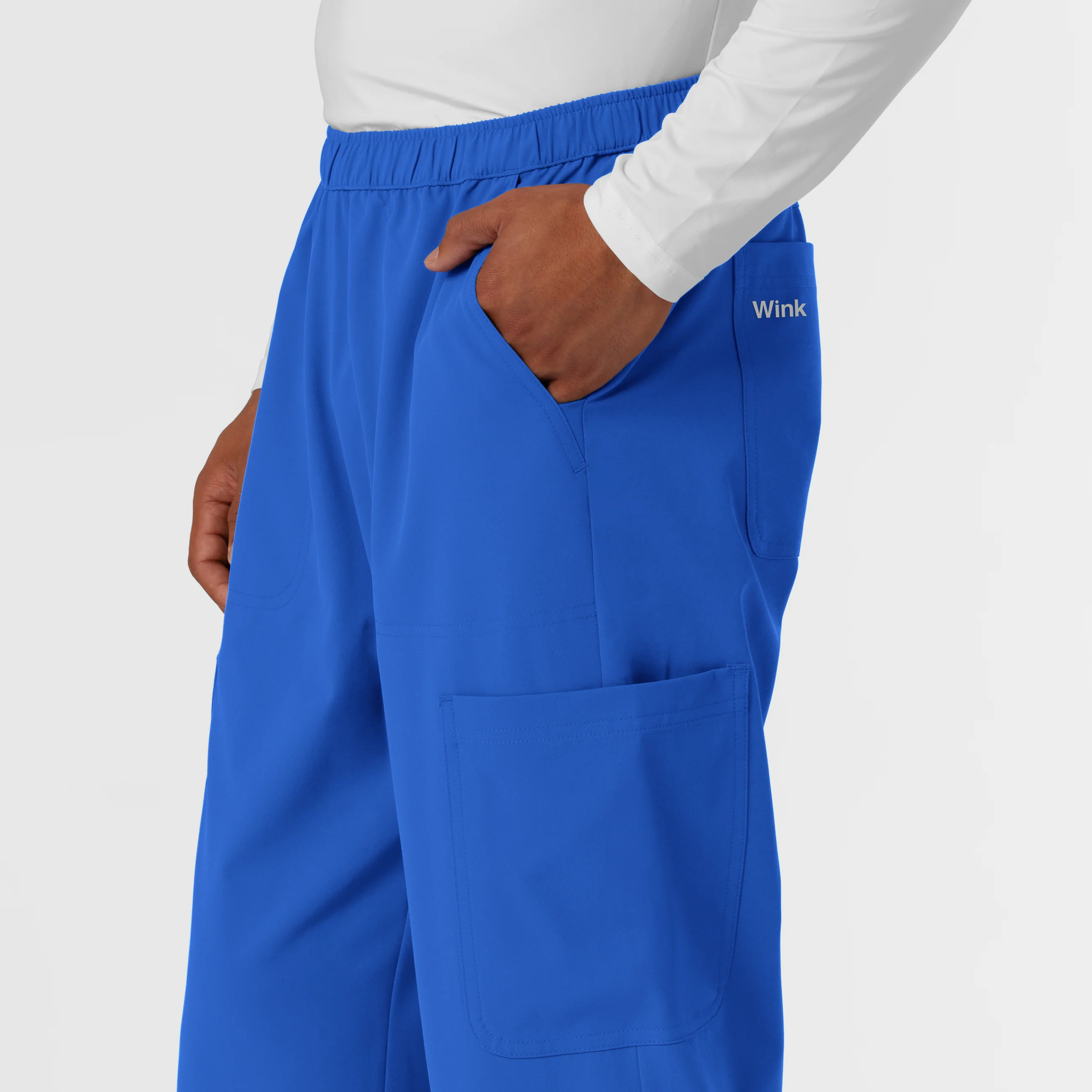 NURTUR Men's Straight Leg Cargo Scrub Pant - Royal - Image 9