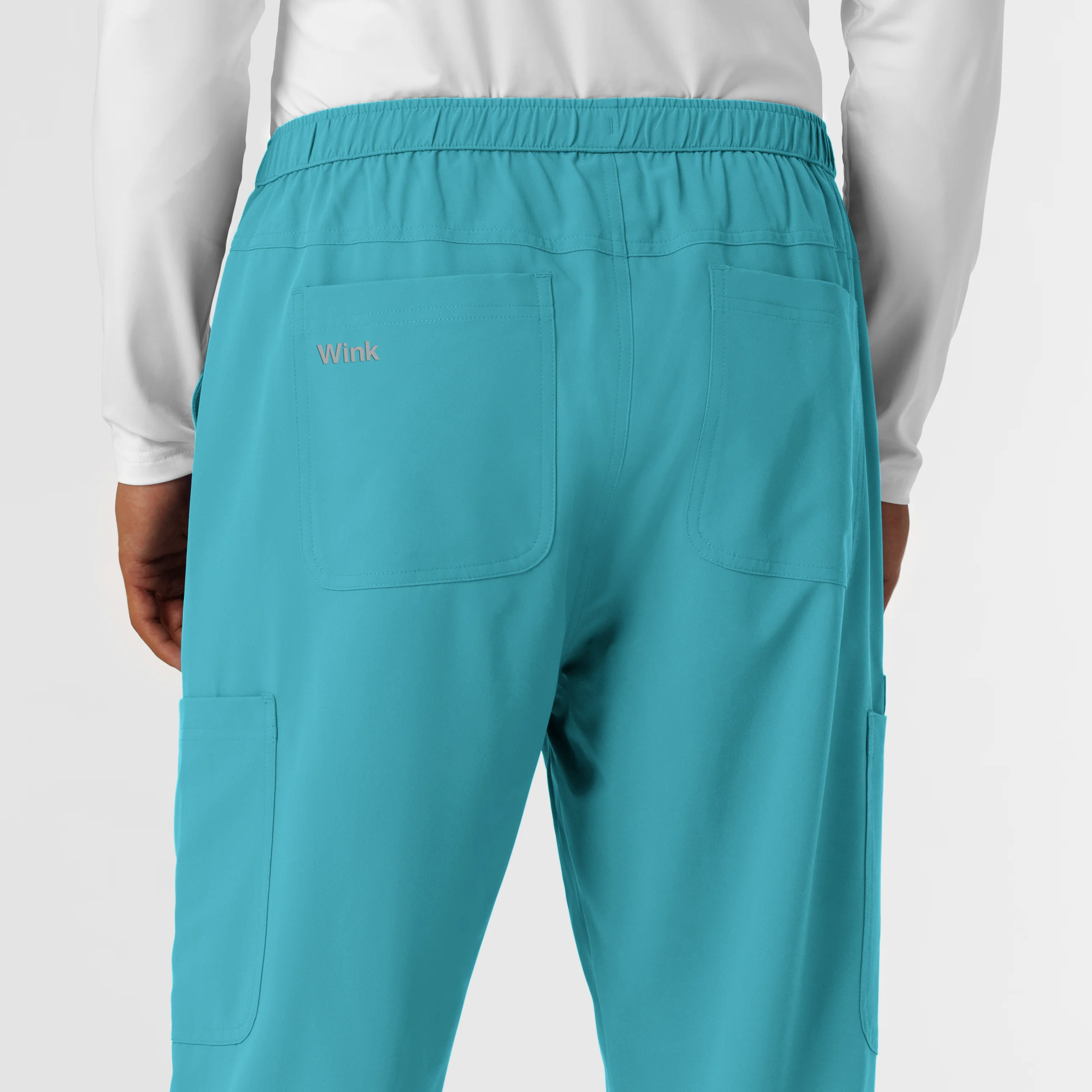 Nurtur Men's Straight Leg Cargo Scrub Pant - Teal Blue - Image 11
