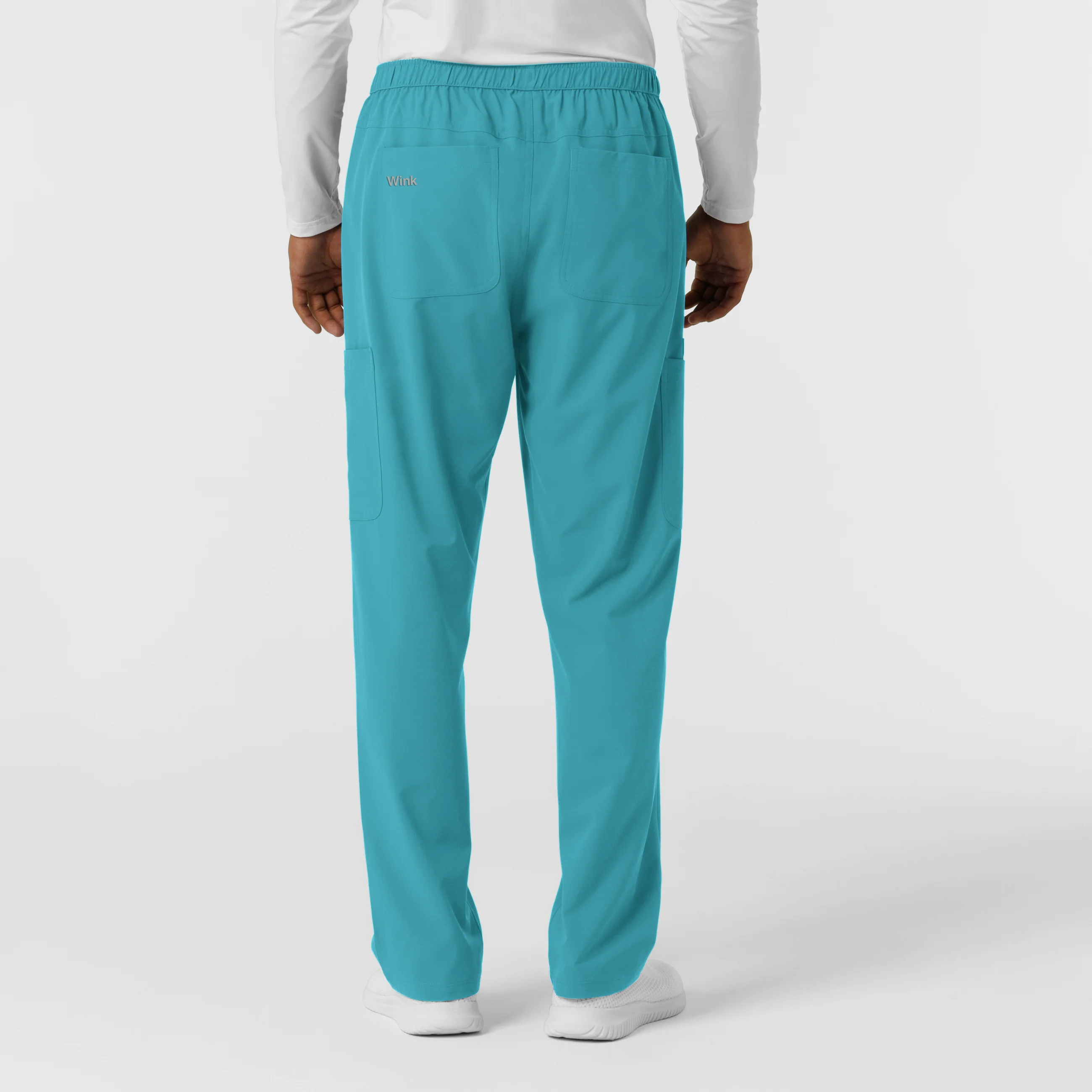 Nurtur Men's Straight Leg Cargo Scrub Pant - Teal Blue - Image 2