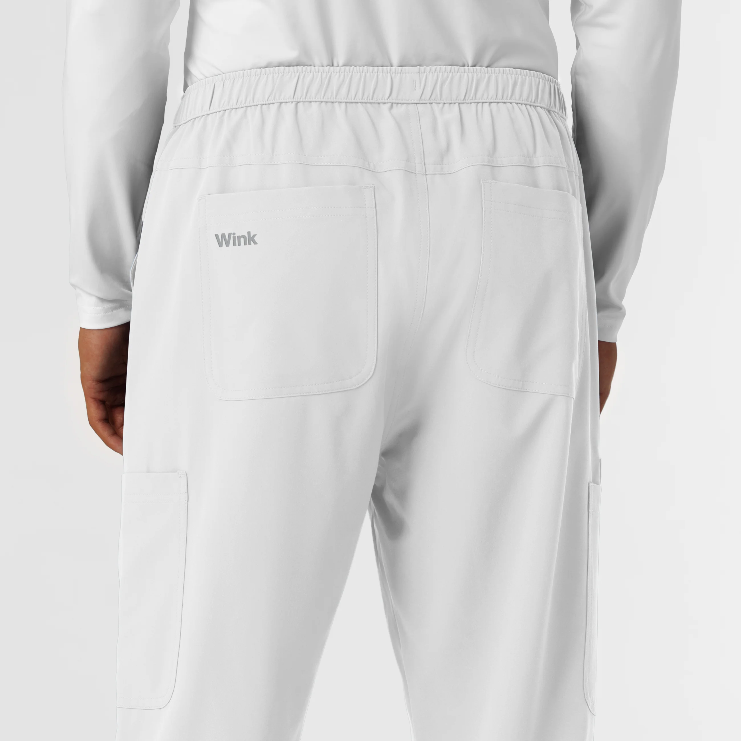 NURTUR Men's Straight Leg Cargo Scrub Pant - White - Image 11