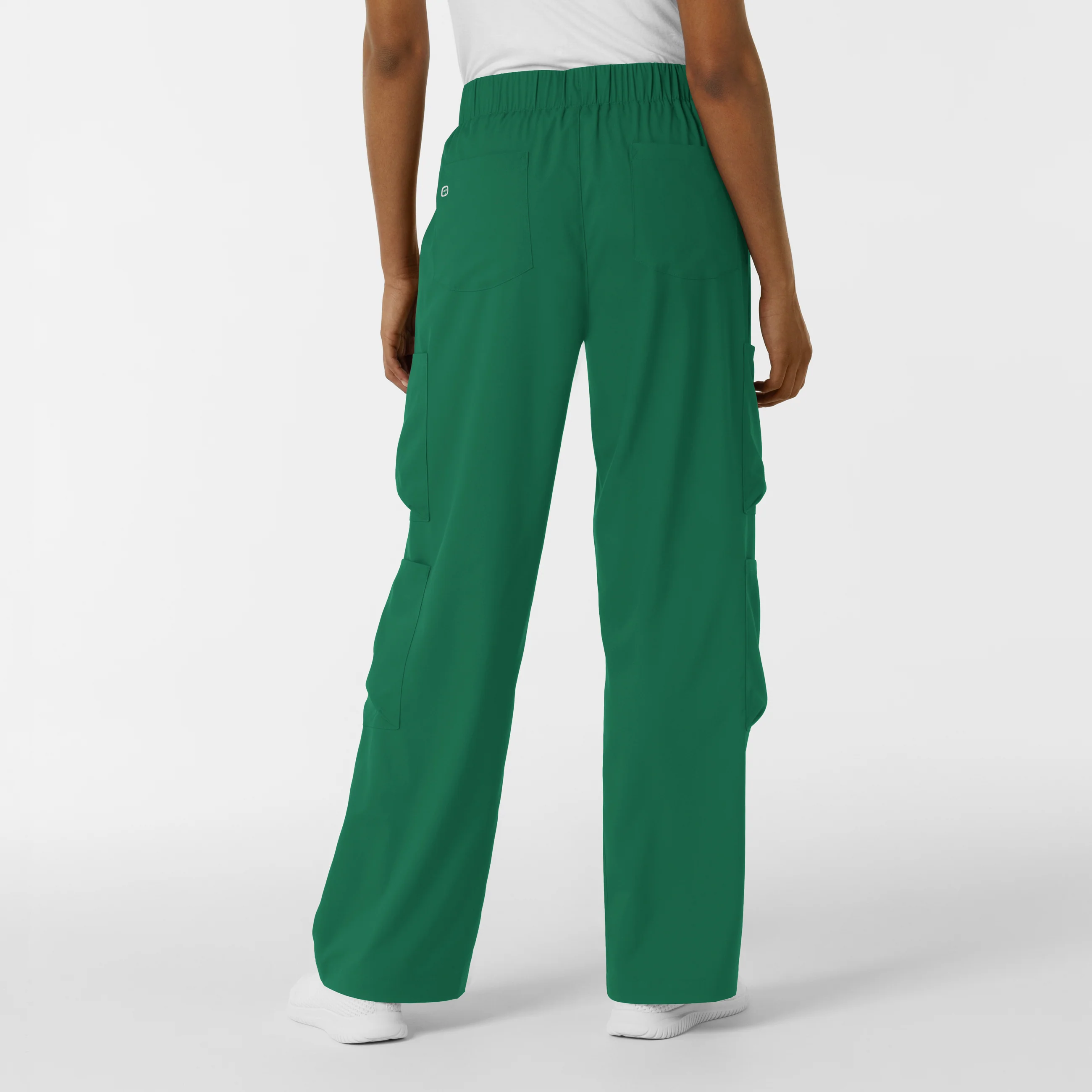 Boundless Women's Classic Wide Leg Cargo Scrub Pant - Hunter - Image 2