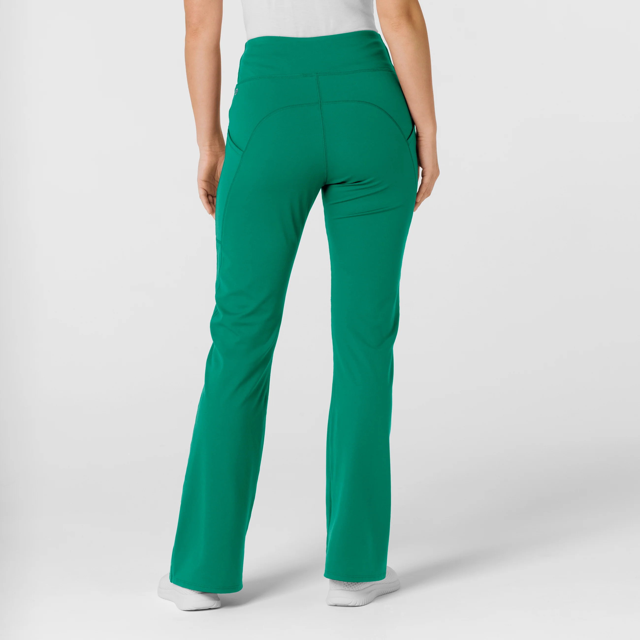 RENEW Knit Women's Flare Yoga Scrub Pant - Bahama Breeze - Image 2