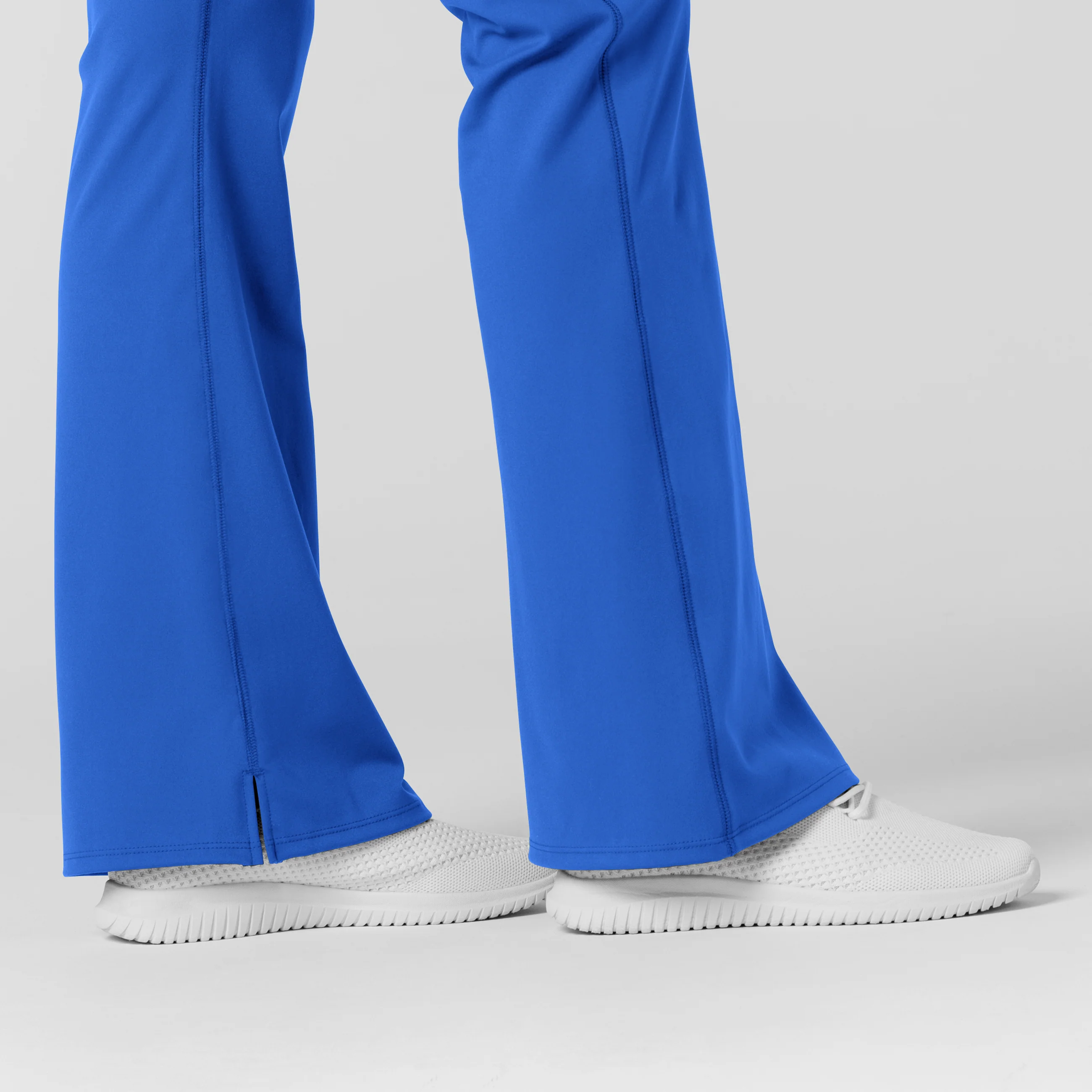 RENEW Knit Women's Flare Yoga Scrub Pant - Royal - Image 9