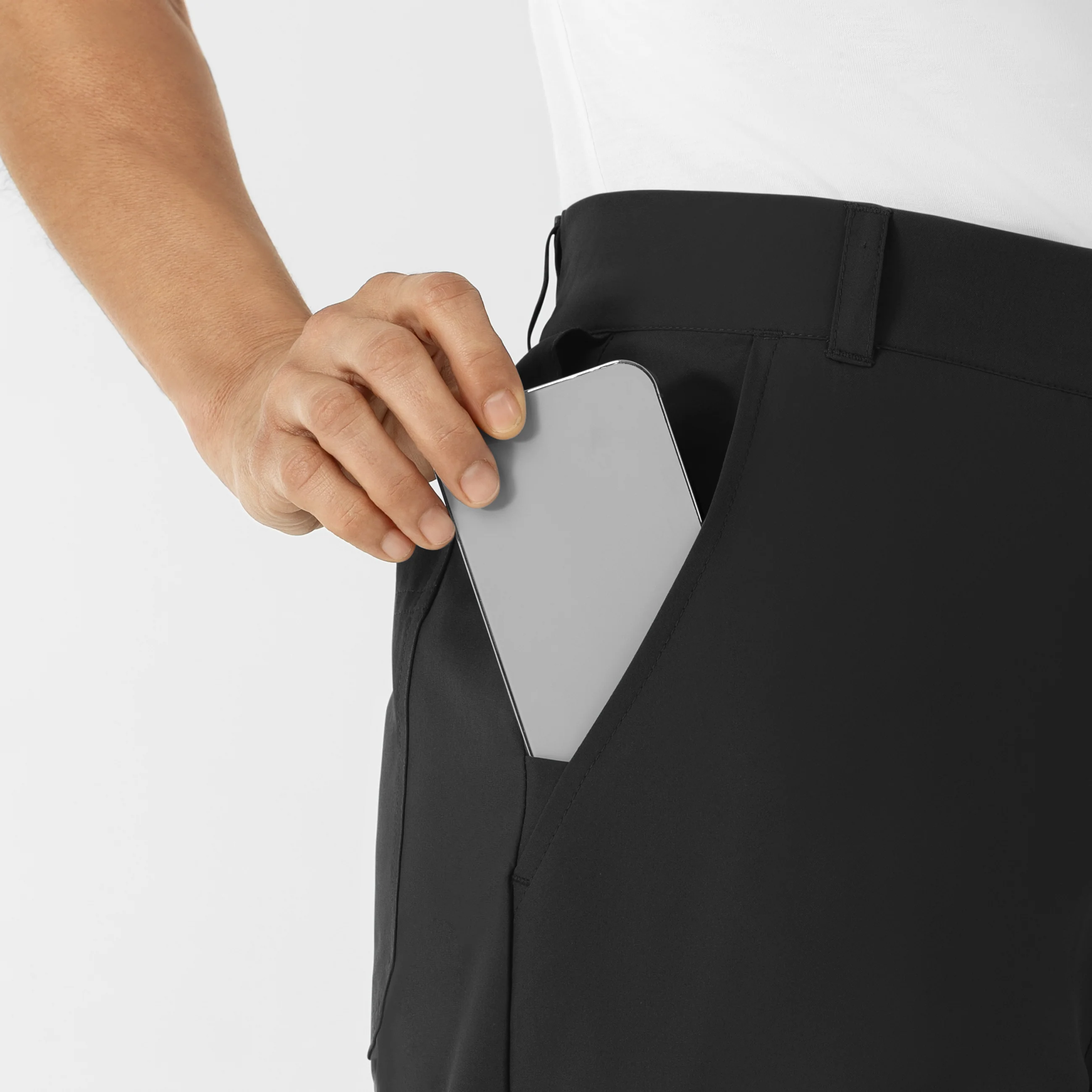 NURTUR Women’s Scrub Chino Pant - Black - Image 5