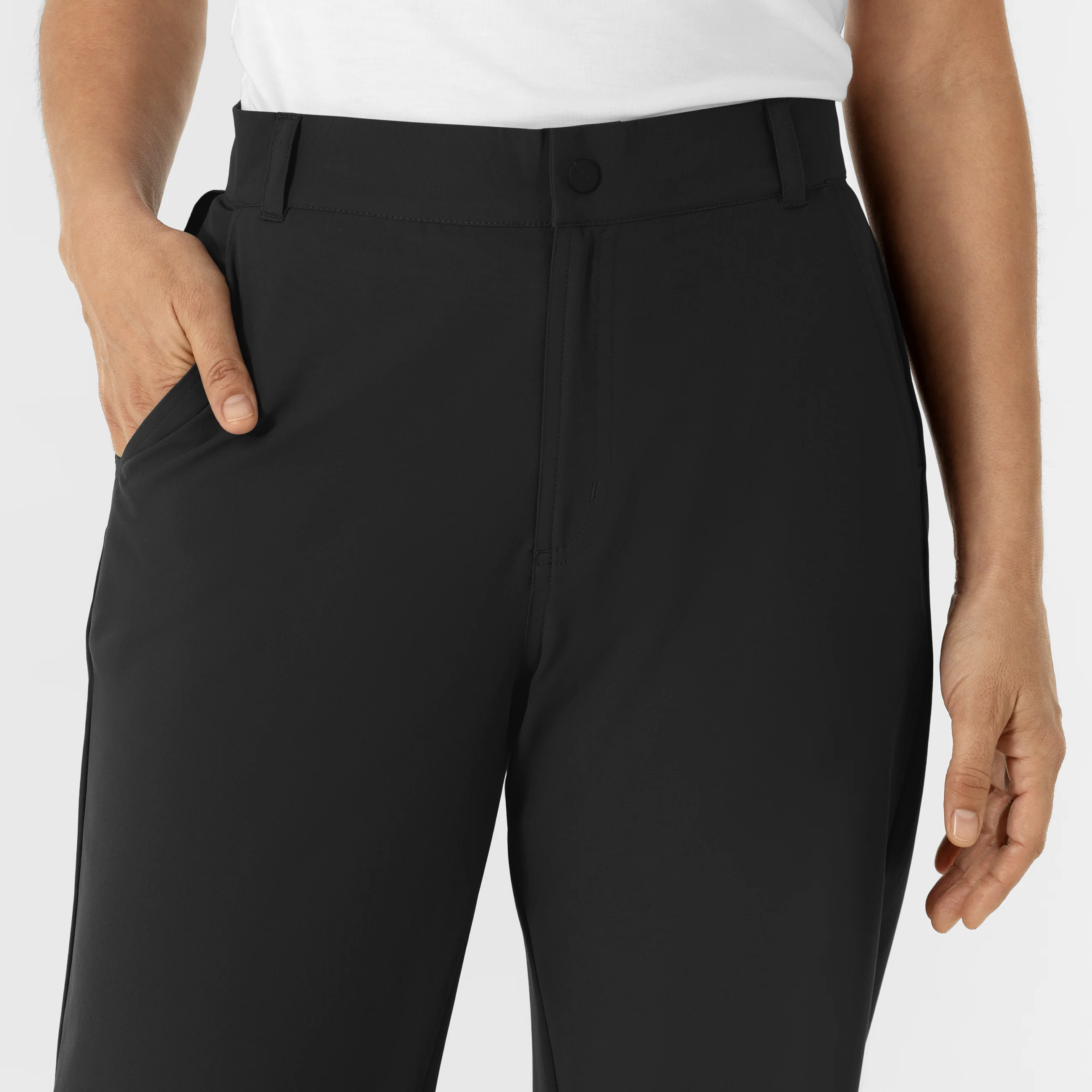 NURTUR Women’s Scrub Chino Pant - Black - Image 8