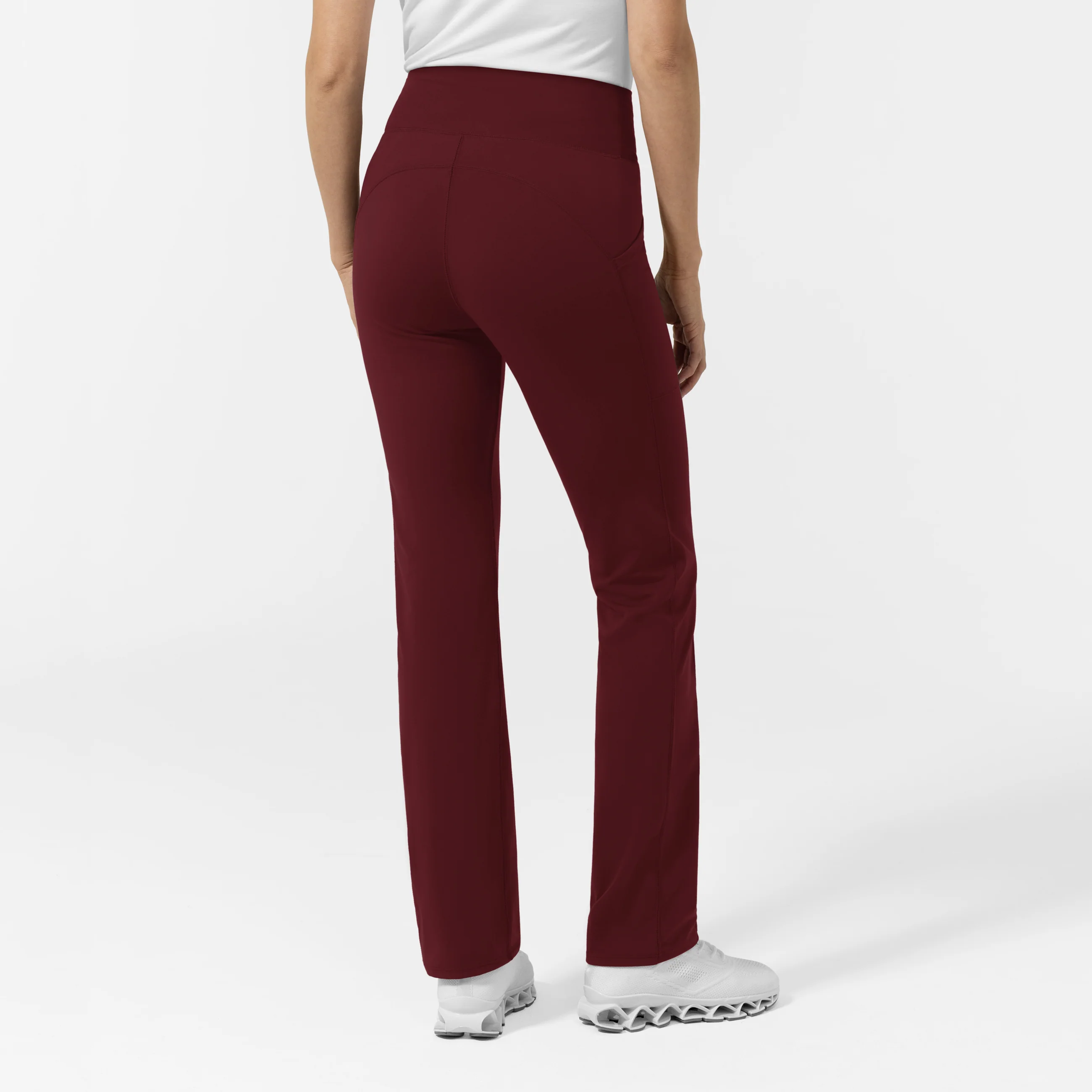 RENEW Knit Women's Straight Leg Yoga Pant - Burgundy - Image 3