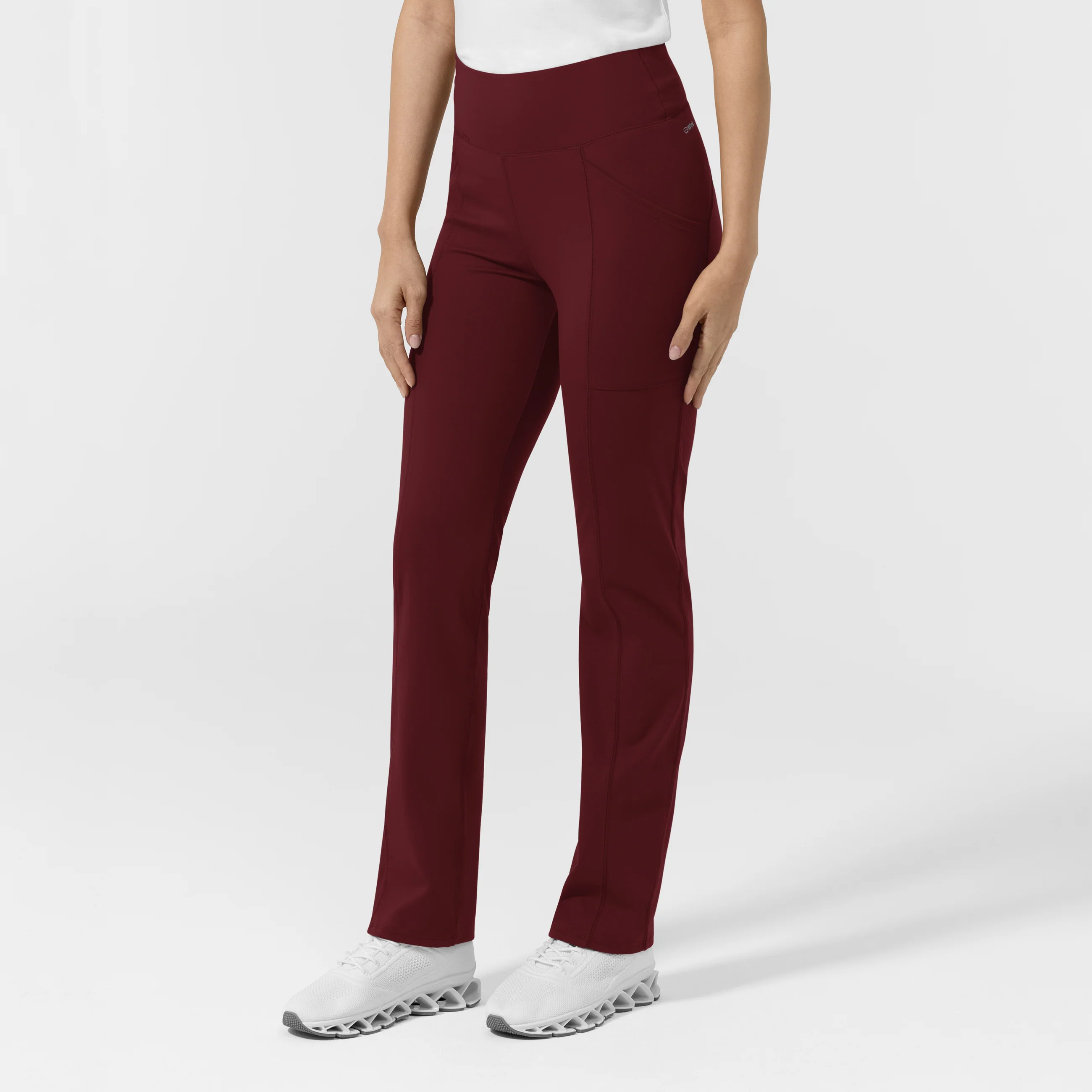 RENEW Knit Women's Straight Leg Yoga Pant - Burgundy - Image 4