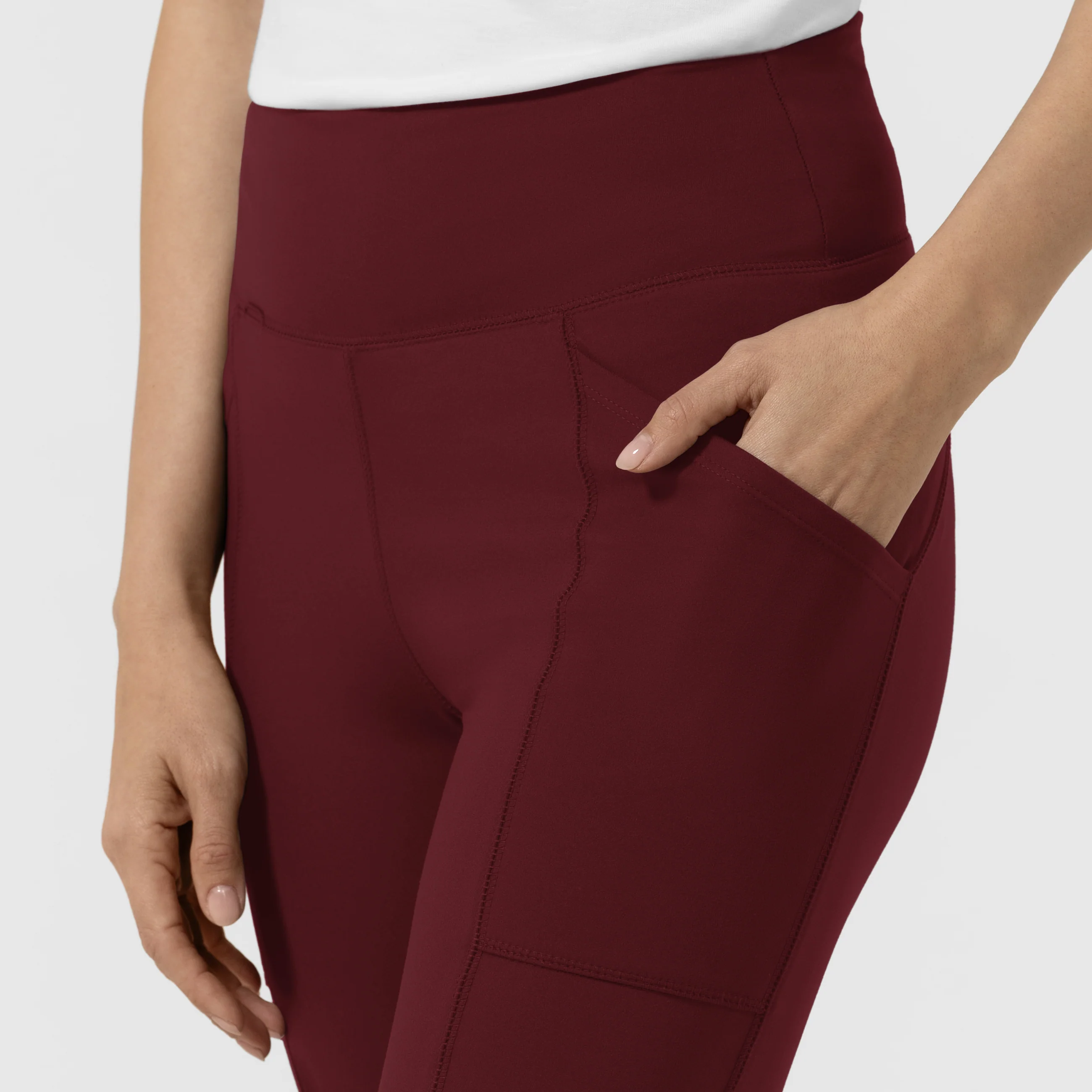 RENEW Knit Women's Straight Leg Yoga Pant - Burgundy - Image 8