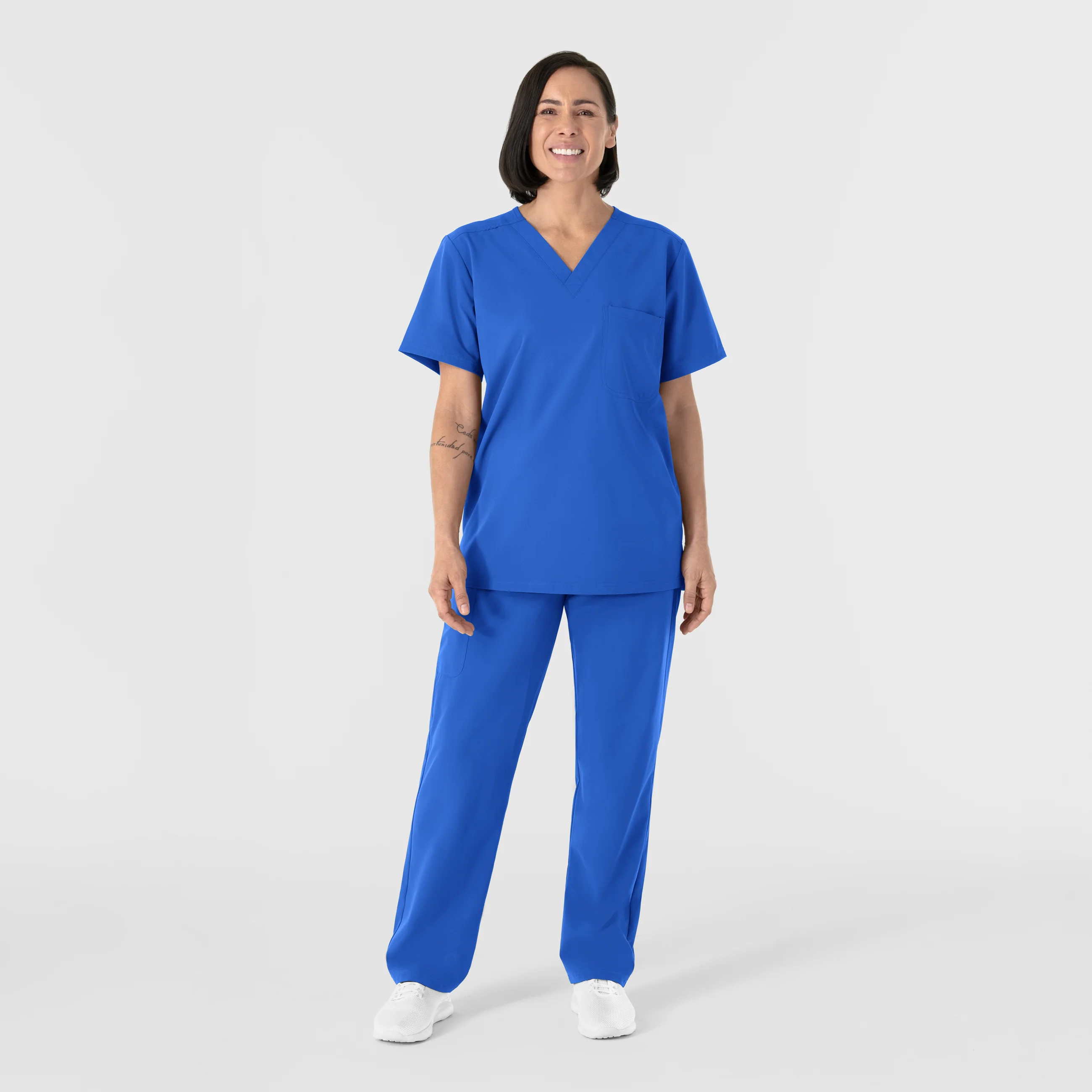NURTUR Unisex Straight Leg Cargo Scrub Pant - Royal - Image 3