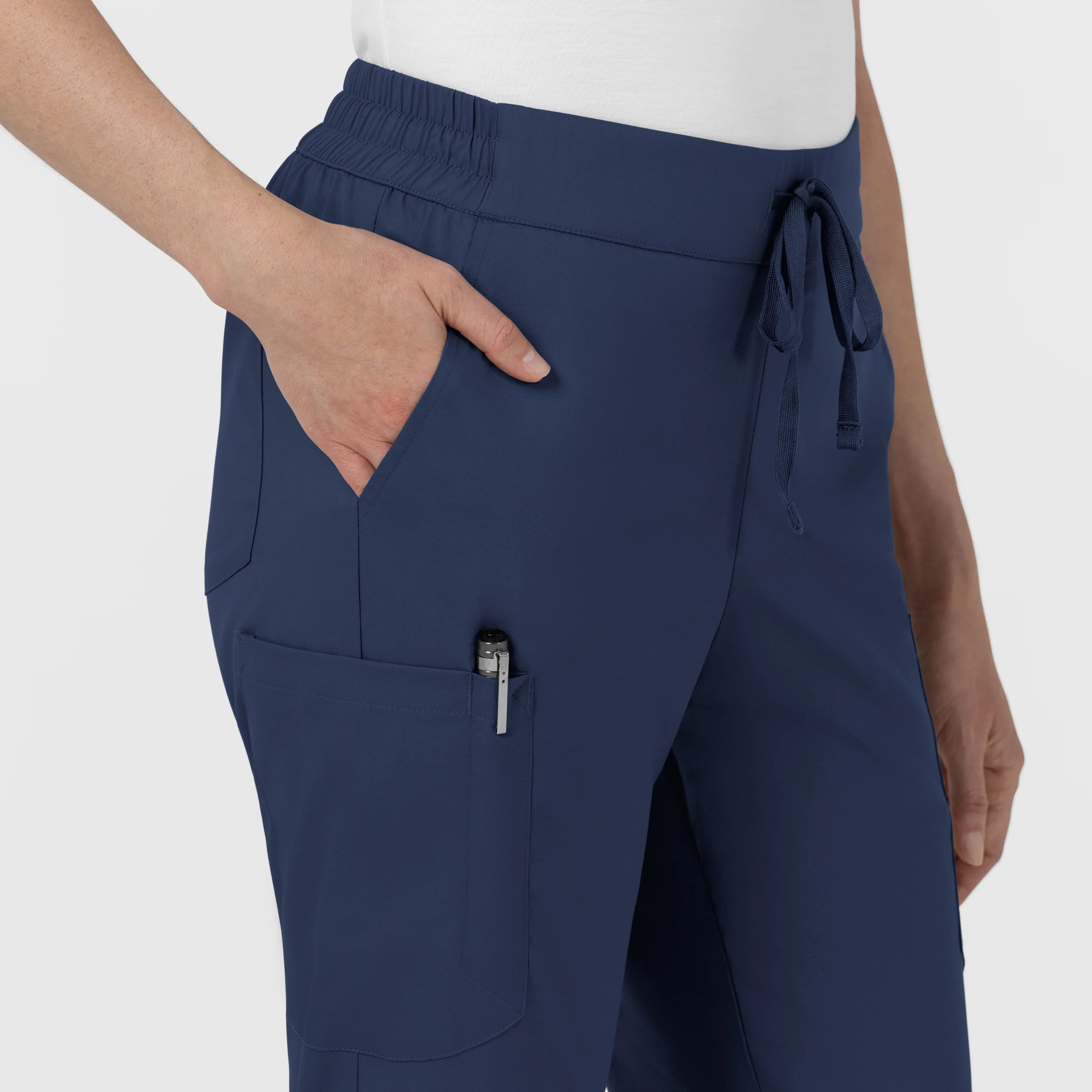 Boundless Women’s High Rise Tapered Scrub Pant - Navy - Image 7
