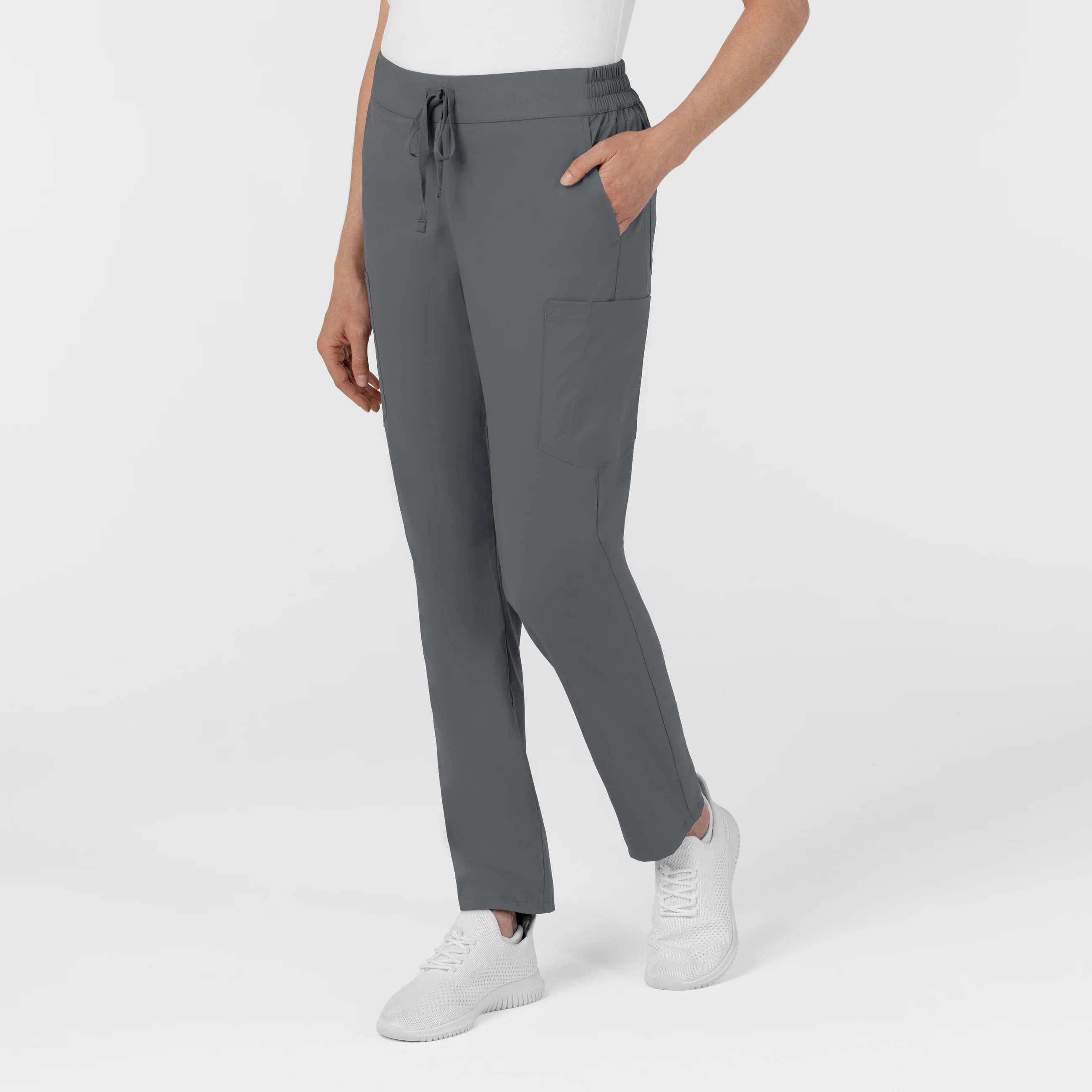 Boundless Women’s High Rise Tapered Scrub Pant - Pewter - Image 4