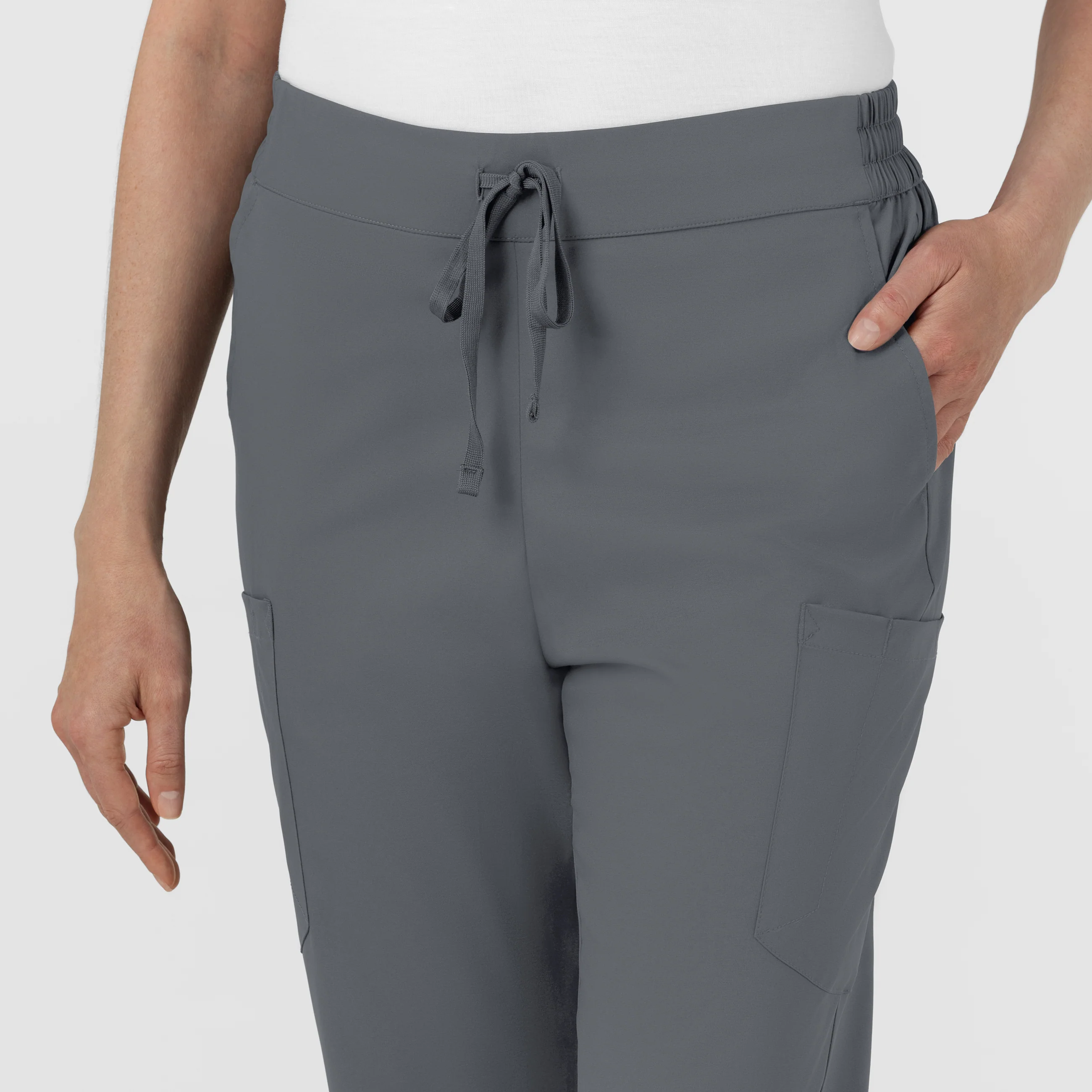 Boundless Women’s High Rise Tapered Scrub Pant - Pewter - Image 5